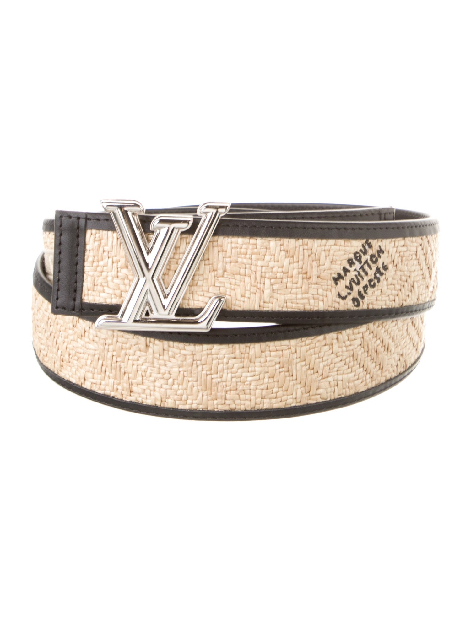 Louis Vuitton 2025 LV Dimension Raffia 40mm Reversible Waist Belt