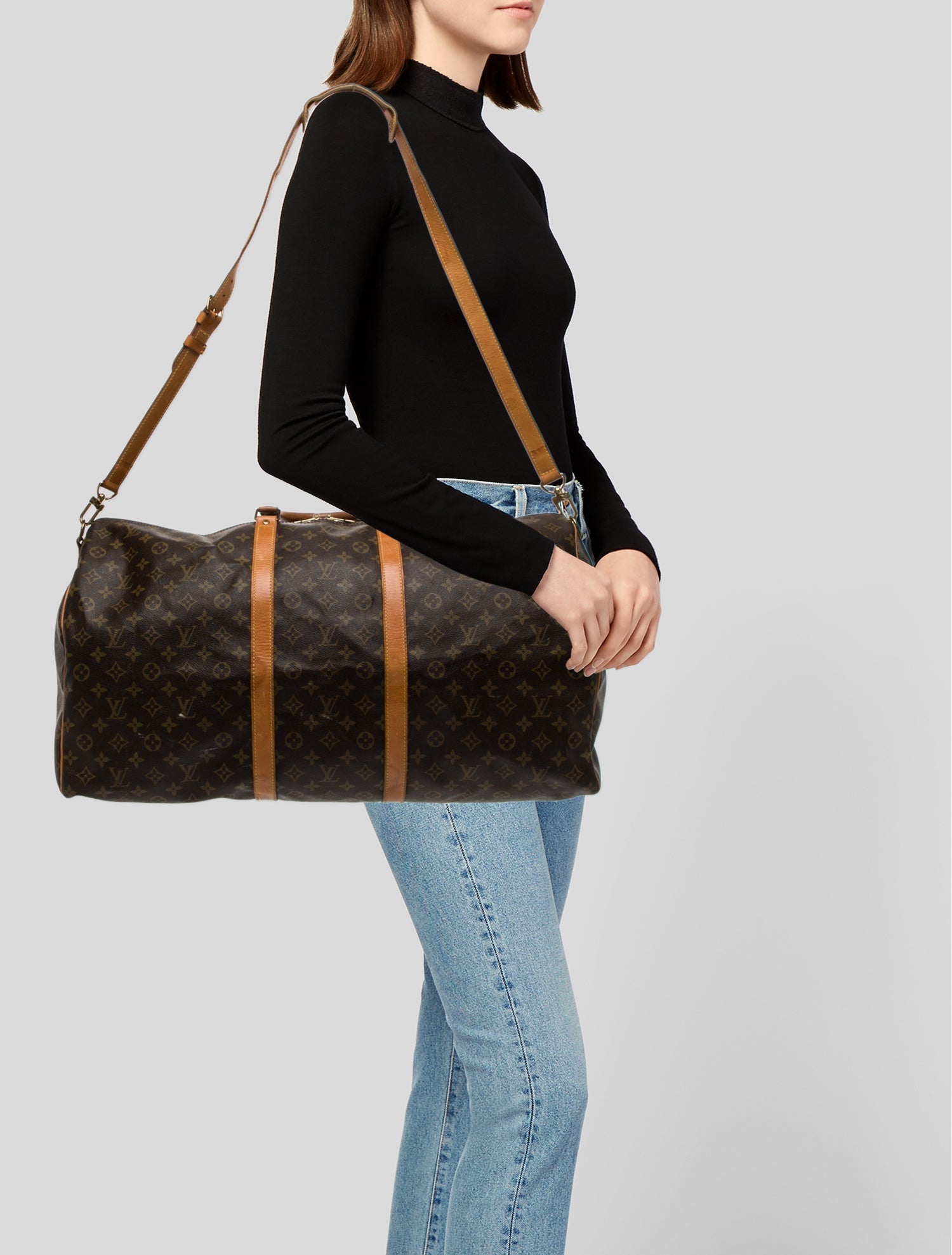 Louis Vuitton LV Monogram Keepall Bandouliere 60 Vintage
