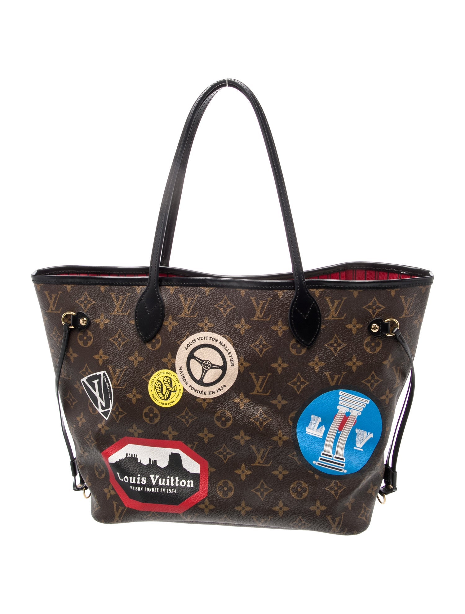 Louis Vuitton LV Monogram World Tour Neverfull w/Pouch MM