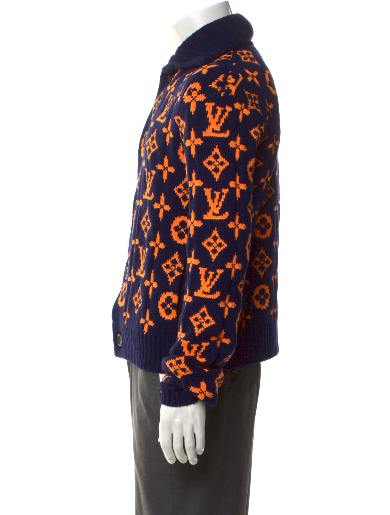 Louis Vuitton 2023 Monogram Giant Pattern Polo Sweater