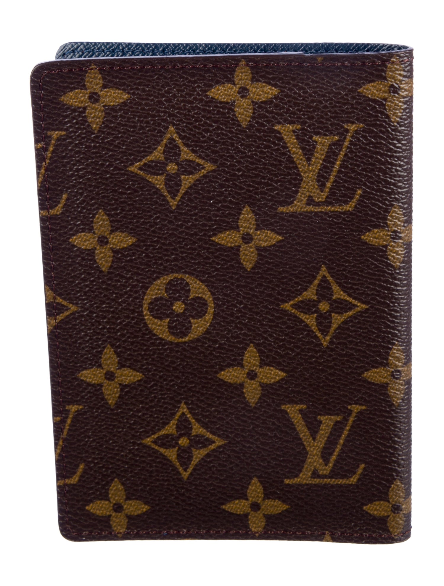 Louis Vuitton womens' brown pattern printed passport cover