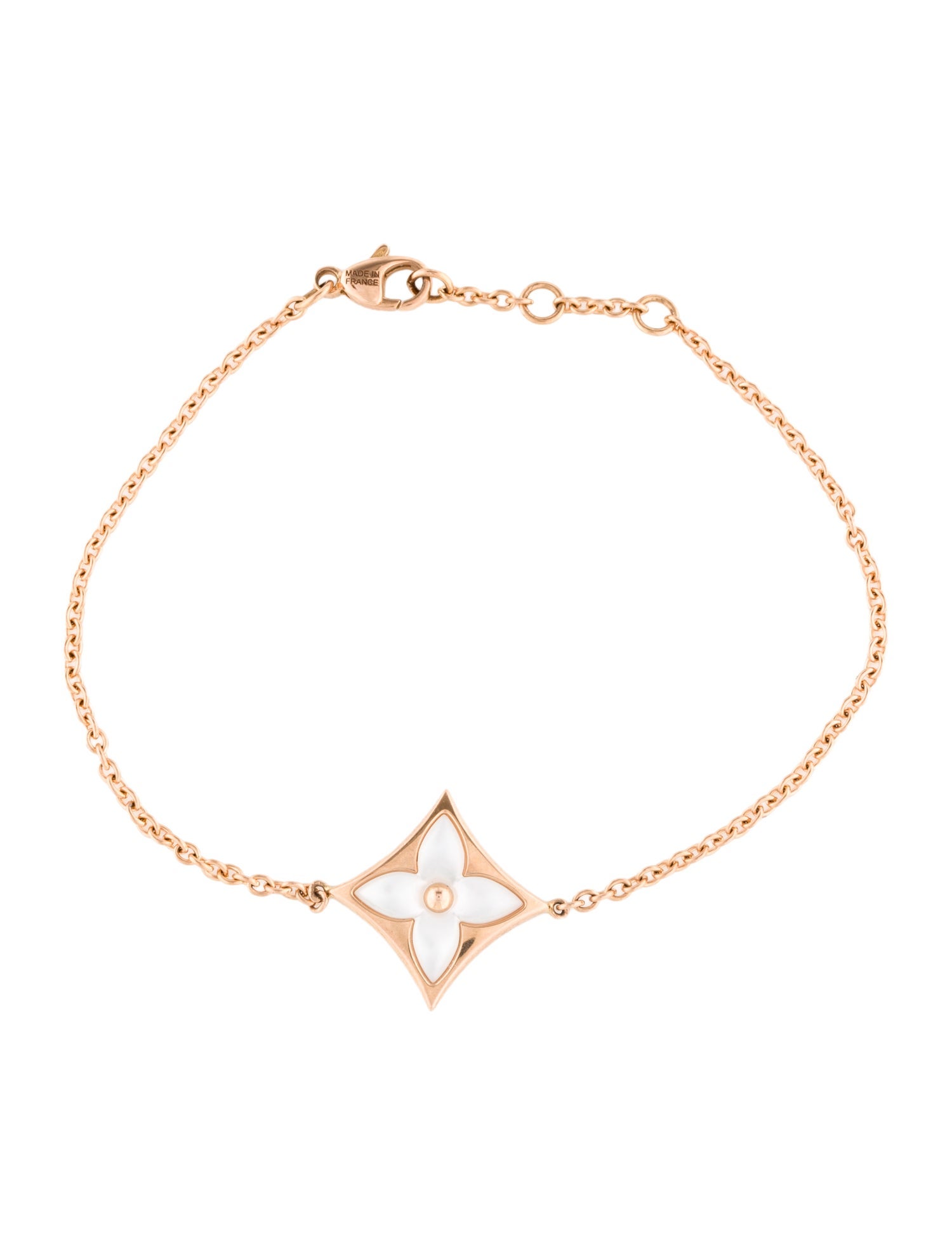 Louis Vuitton Mother of Pearl Color Blossom Star Station Bracelet