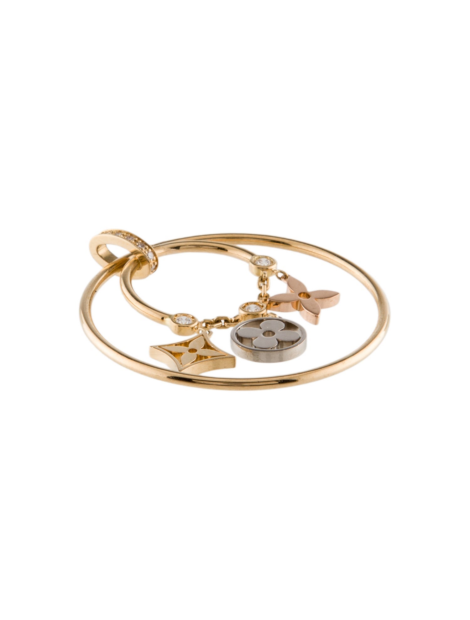 Louis Vuitton 18K Diamond Monogram Idylle Pendant