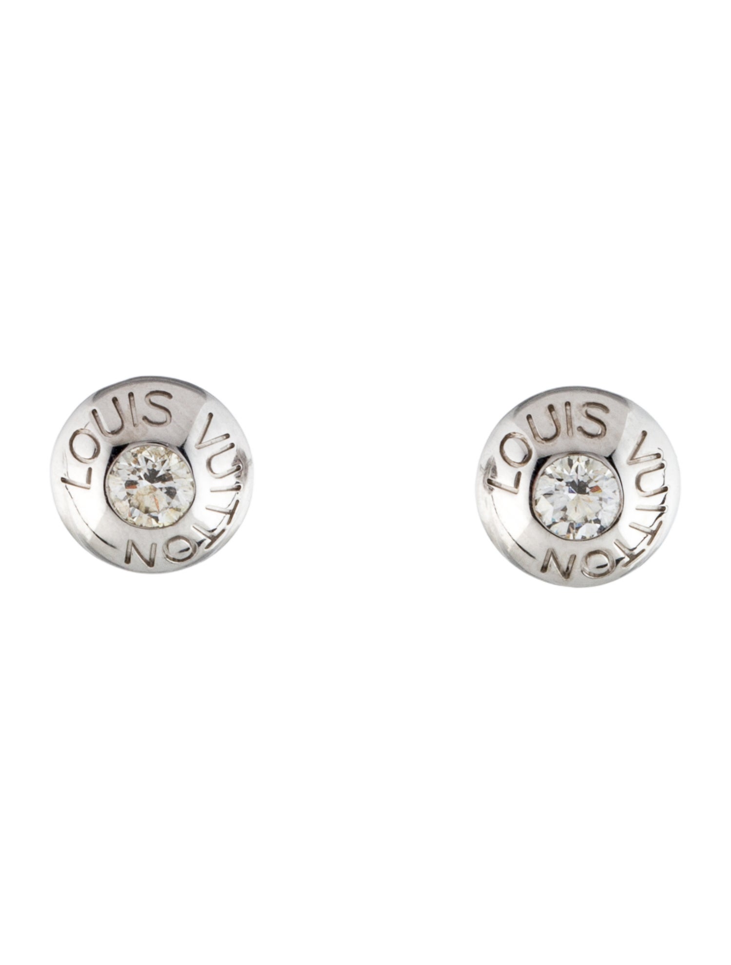 Louis Vuitton 18K Diamond Emprise Stud Earrings