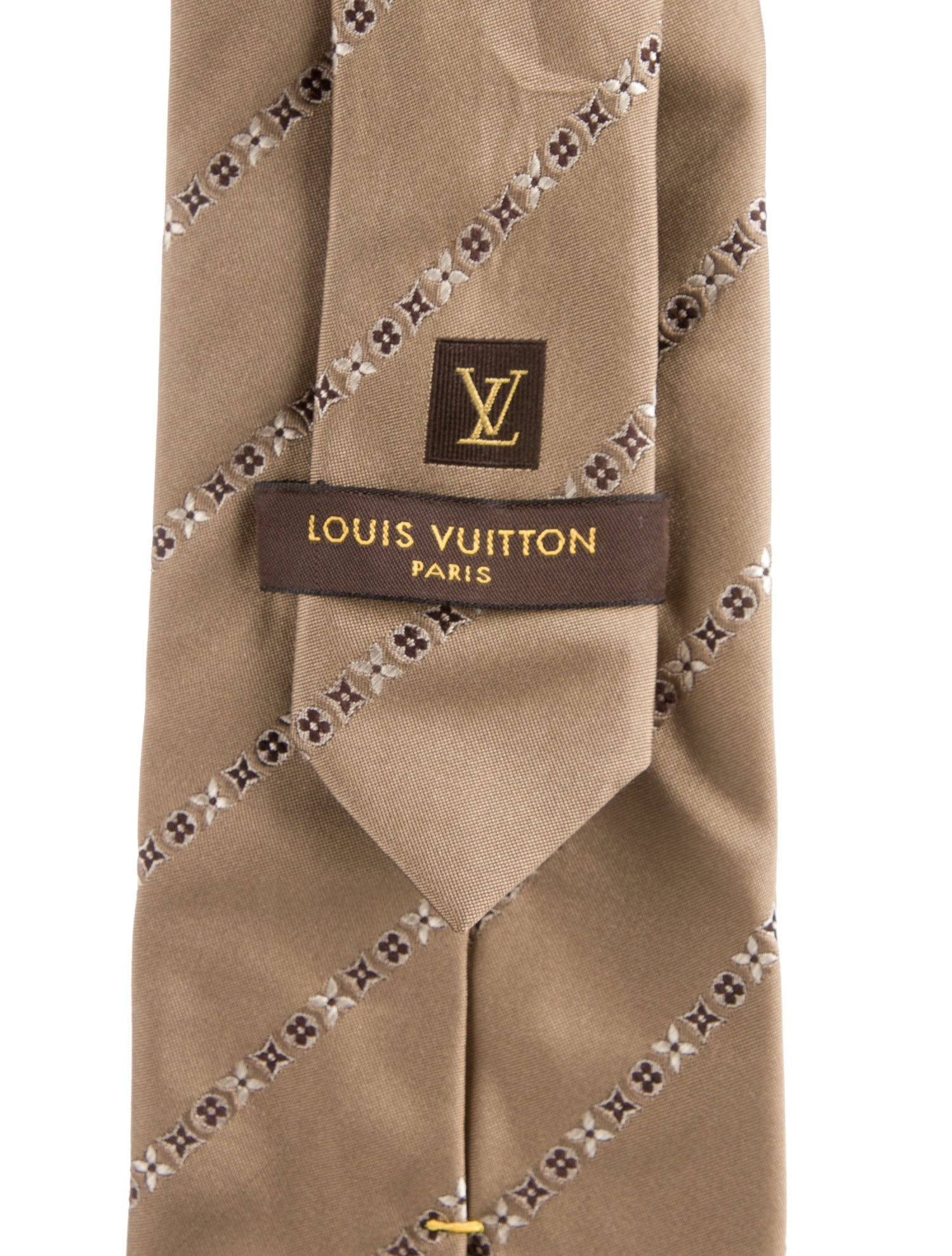 Louis Vuitton Pattern Print Silk Tie