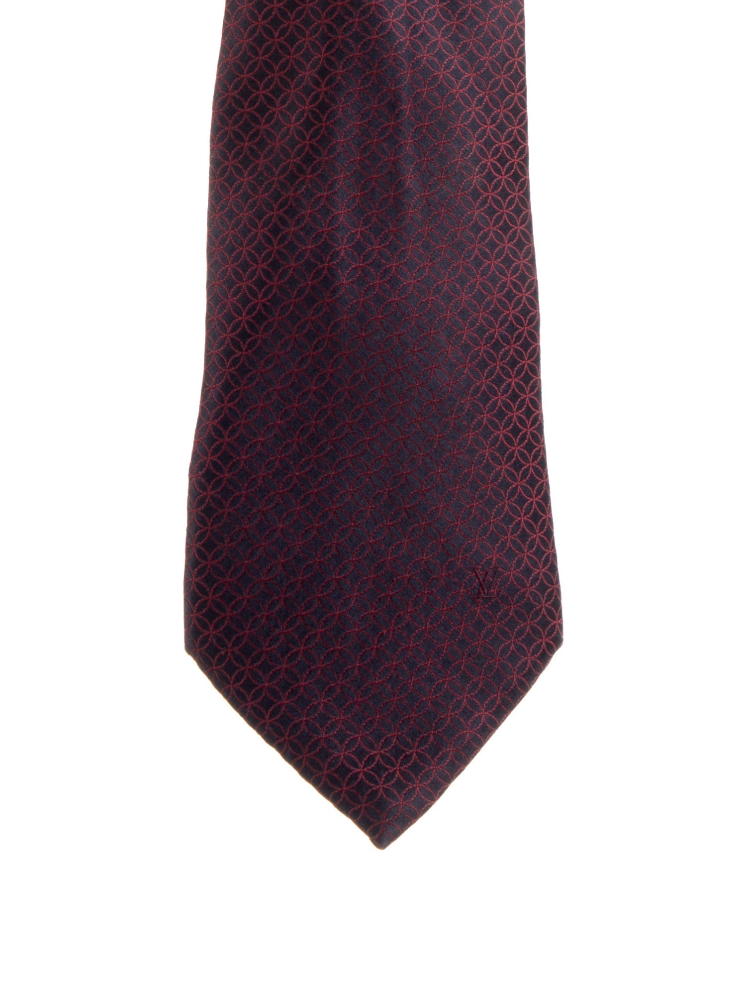 Louis Vuitton Pattern Print Silk Tie