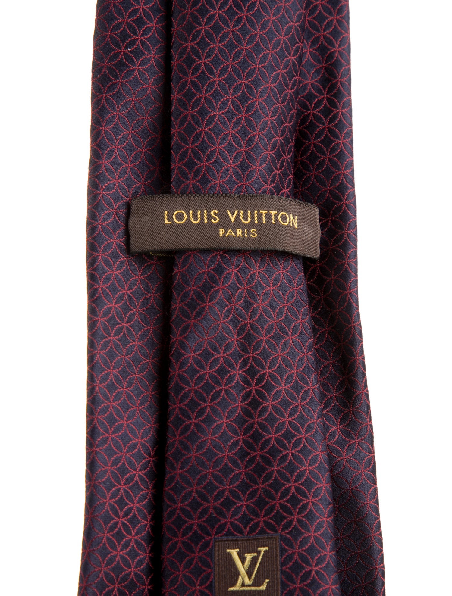 Louis Vuitton Pattern Print Silk Tie