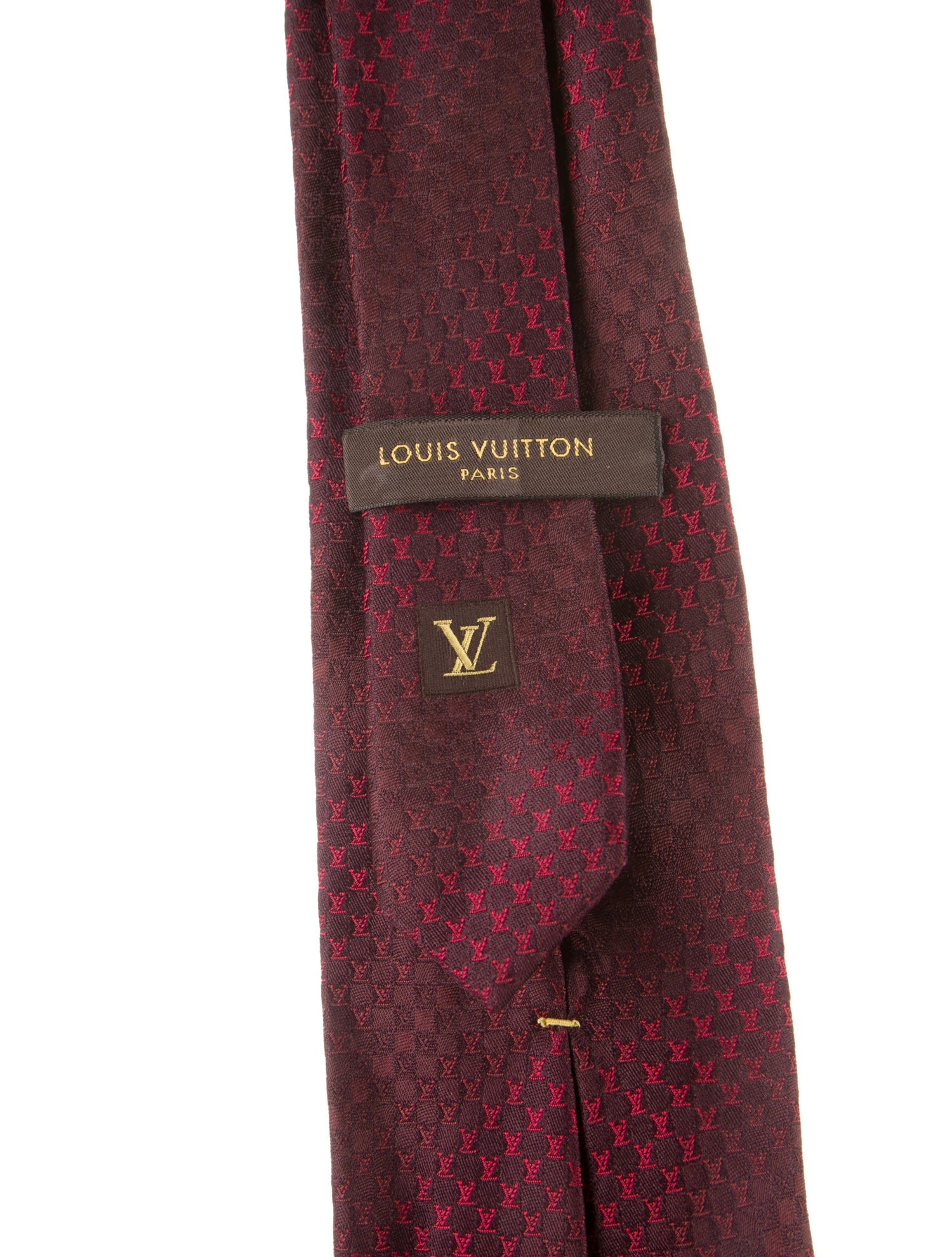 Louis Vuitton Pattern Print Silk Tie
