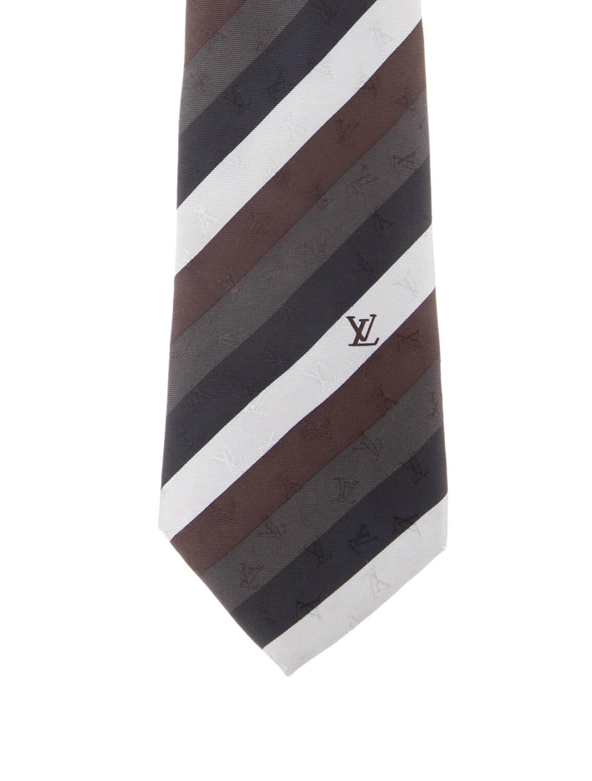 Louis Vuitton Pattern Print Silk Tie