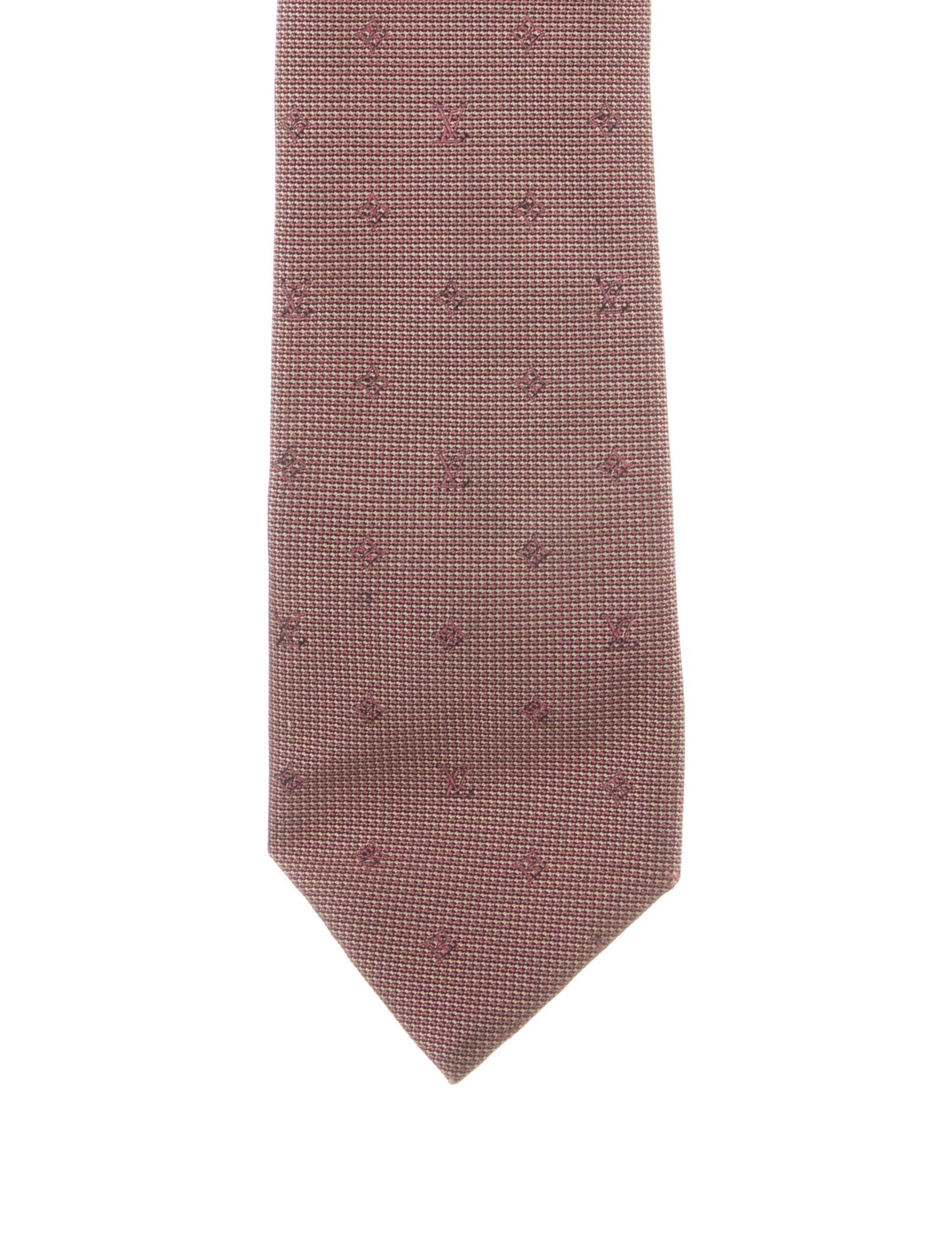 Louis Vuitton Pattern Print Silk Tie