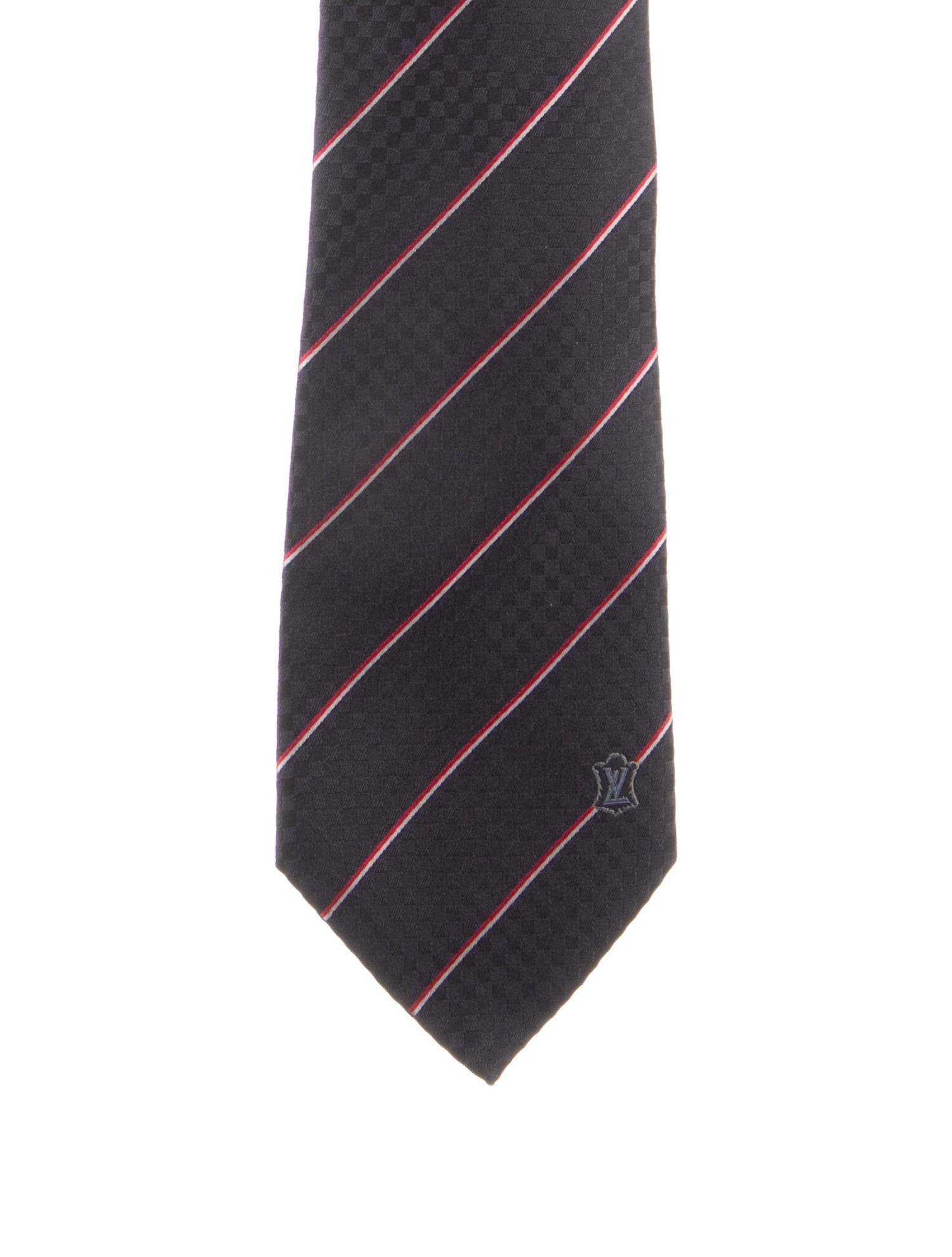 Louis Vuitton Pattern Print Silk Tie