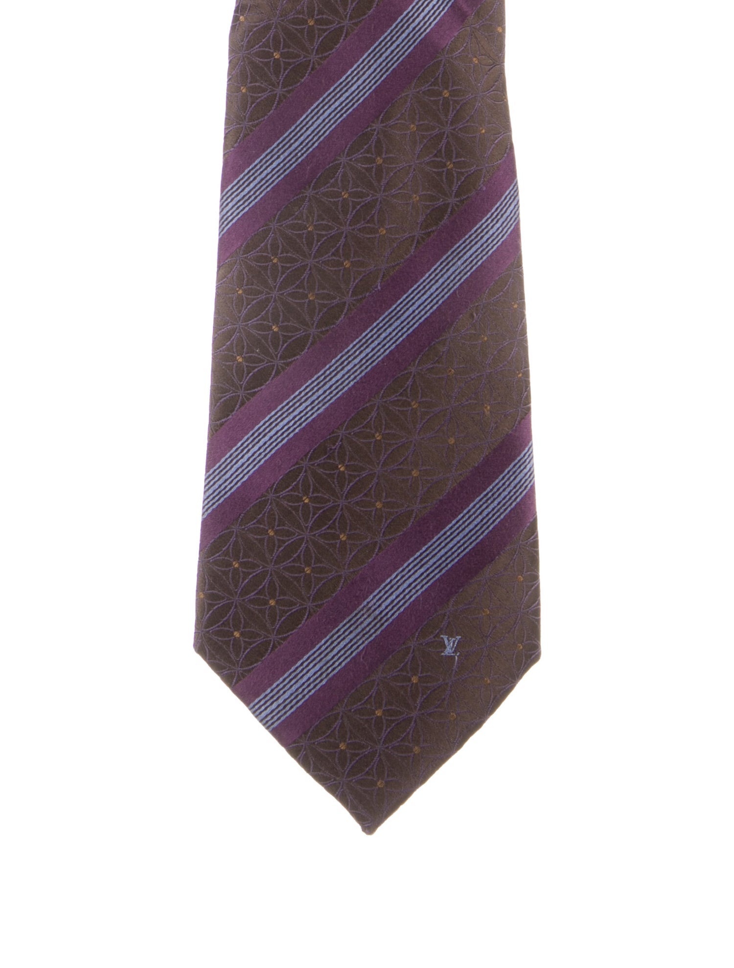 Louis Vuitton Pattern Print Silk Tie