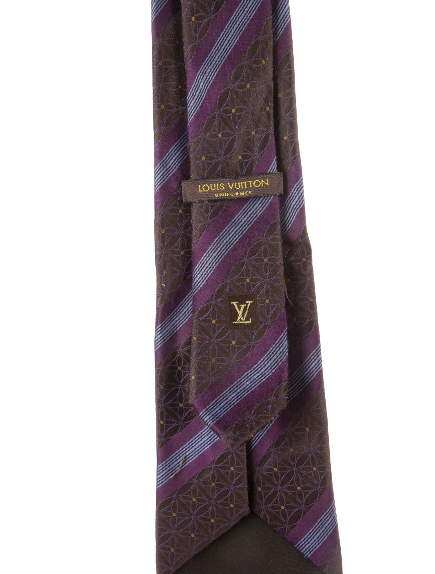 Louis Vuitton Pattern Print Silk Tie