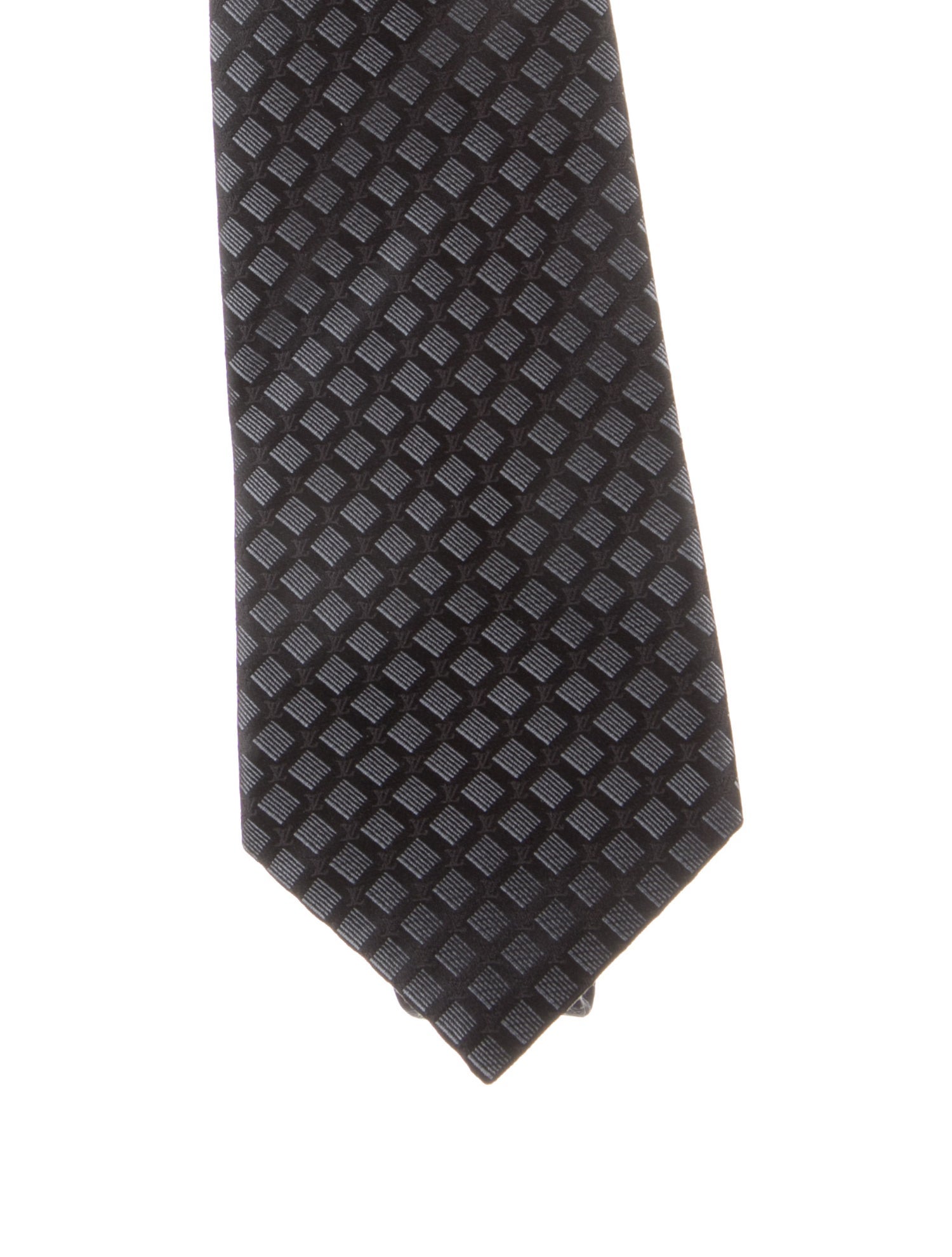 Louis Vuitton Pattern Print Silk Tie