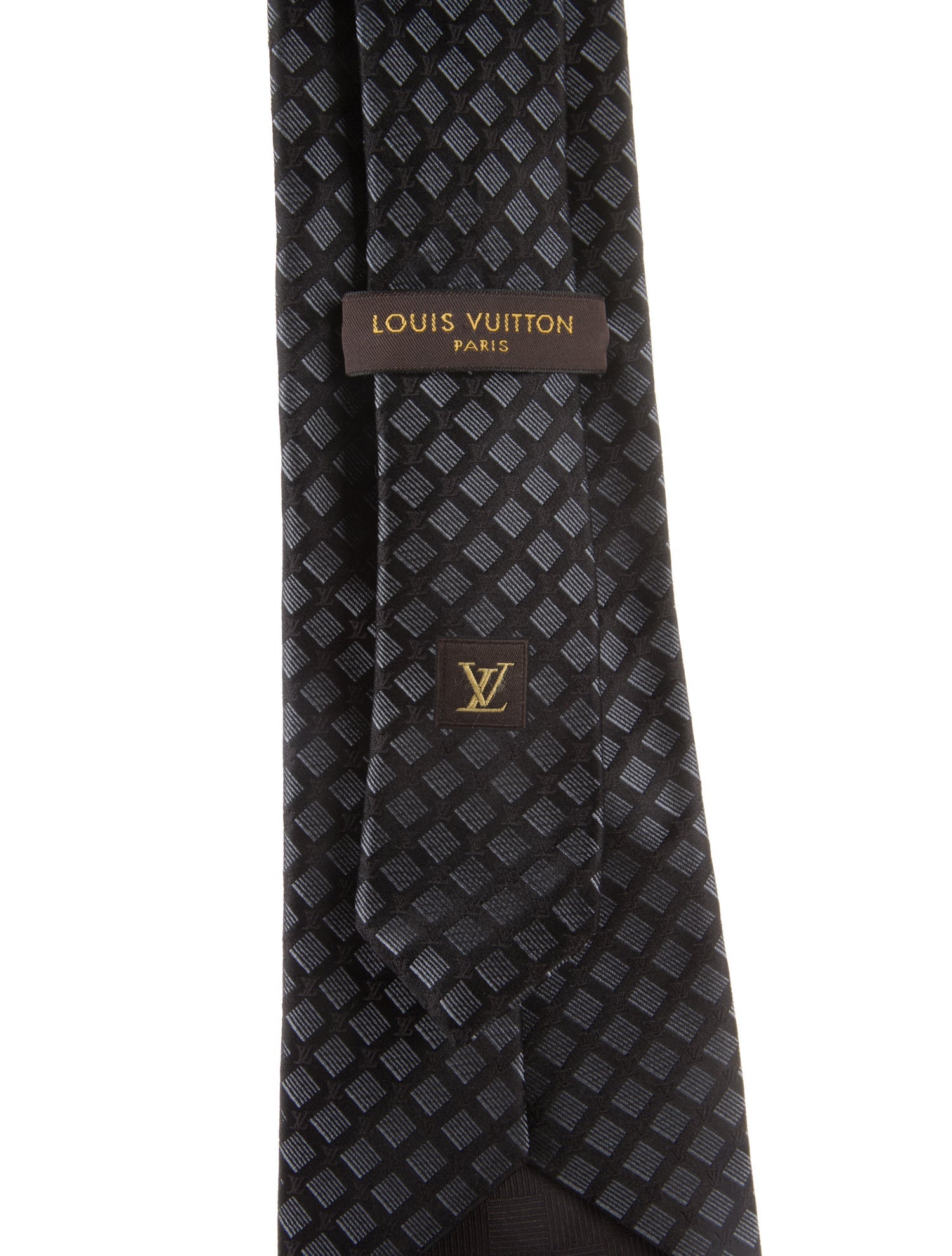 Louis Vuitton Pattern Print Silk Tie