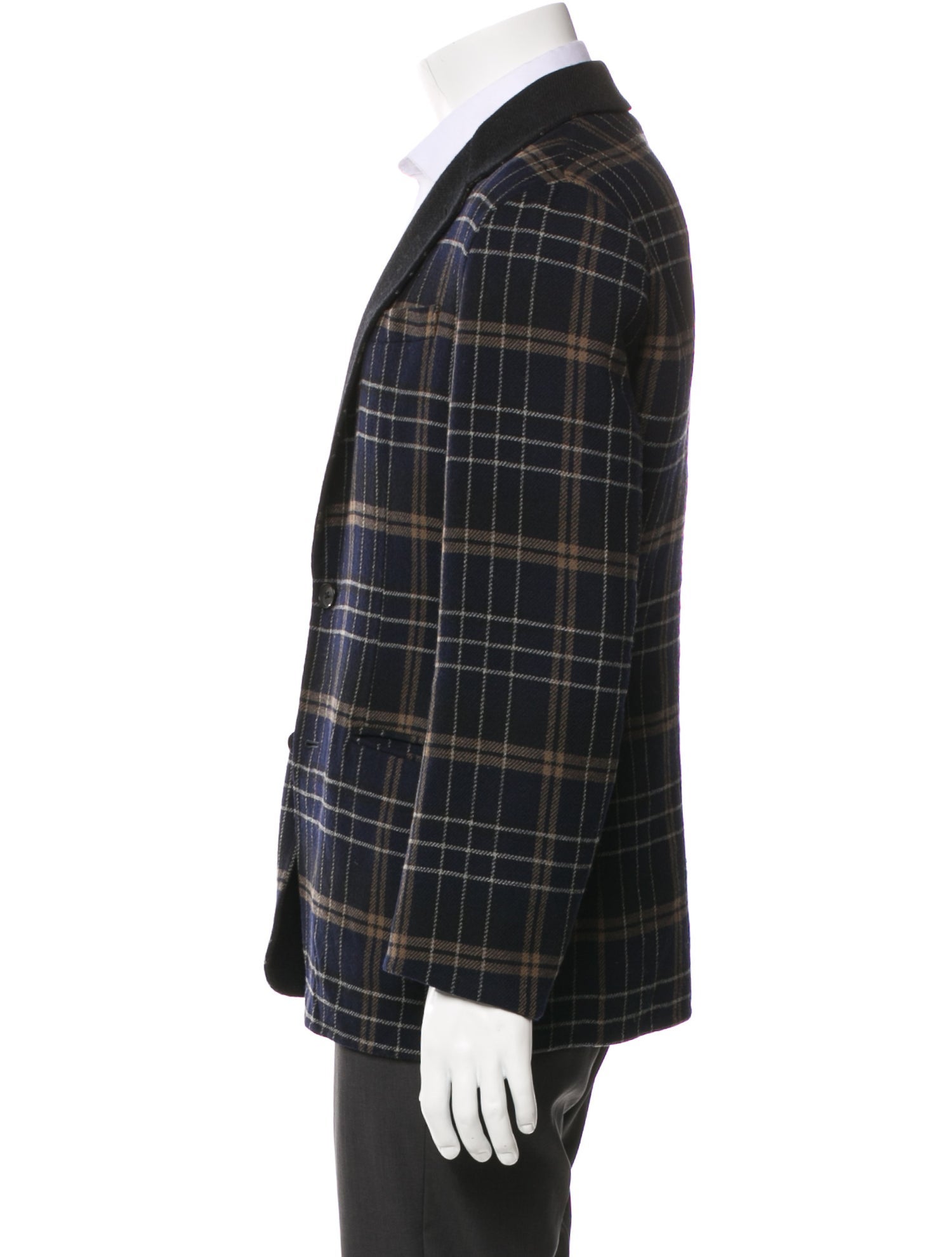 Louis Vuitton Late 1990's - Early 2000's Plaid Print Blazer