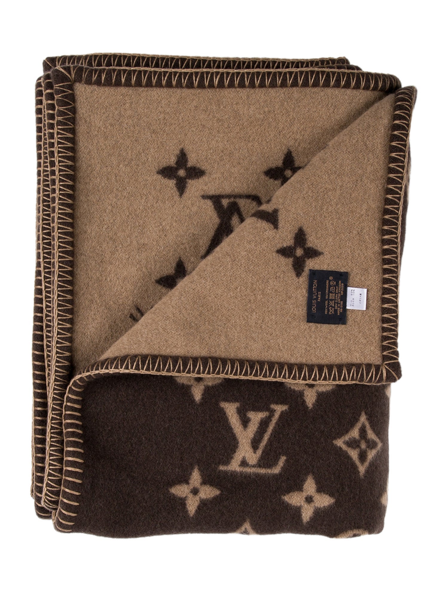 Louis Vuitton x Grace Coddington Catogram Throw Blanket