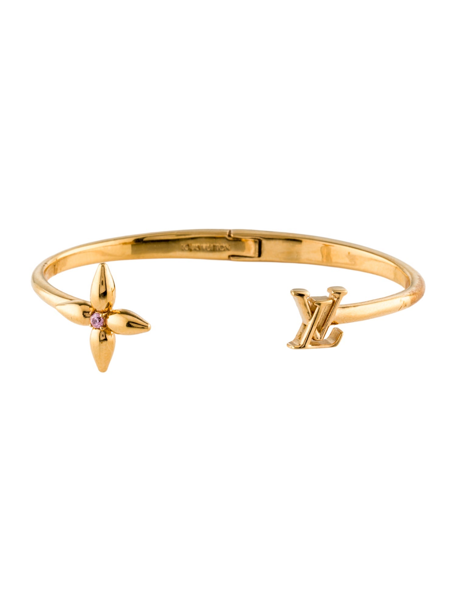 Louis Vuitton Crystal Louisette Signature Cuff Bracelet