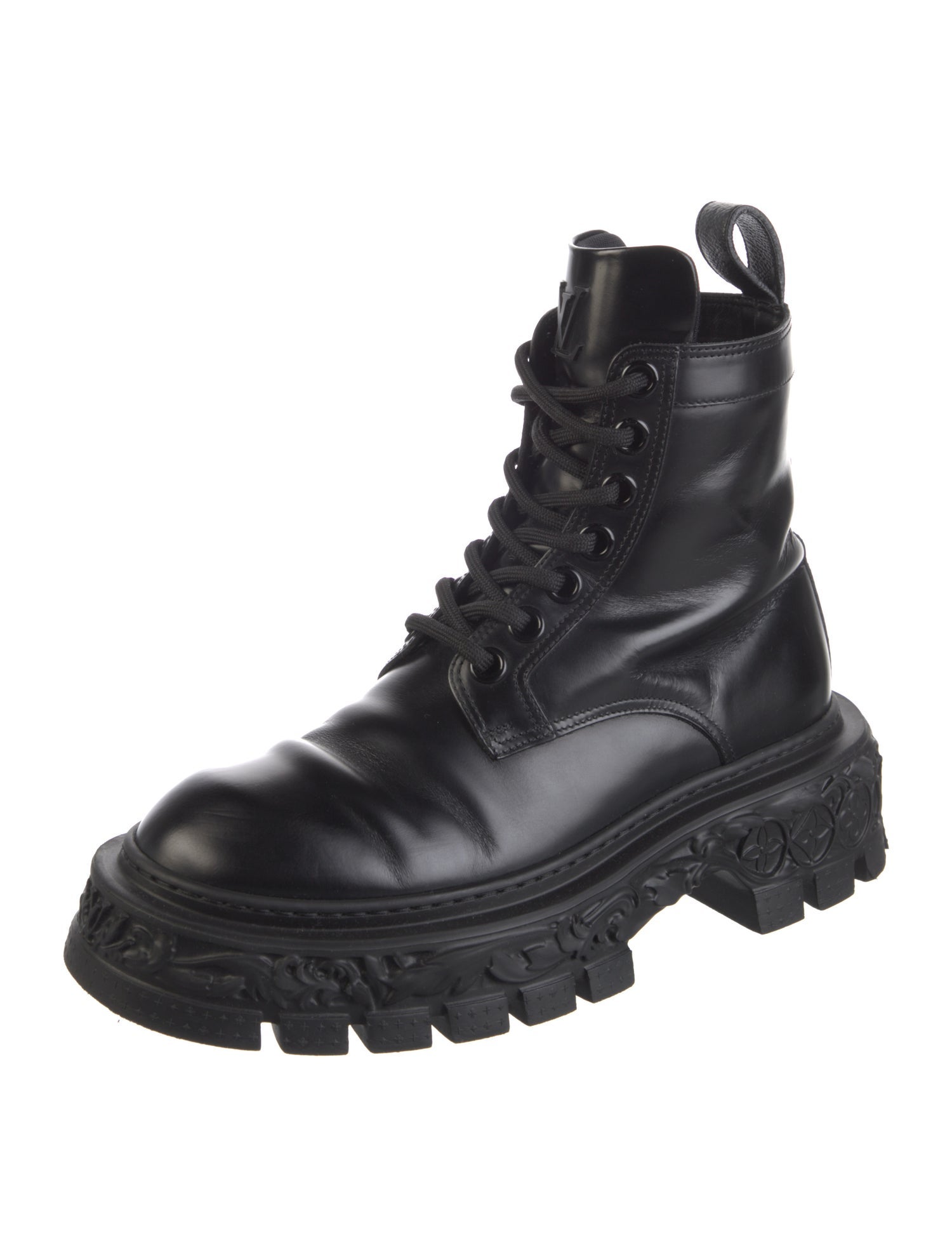 Louis Vuitton LV Monogram Leather Combat Boots