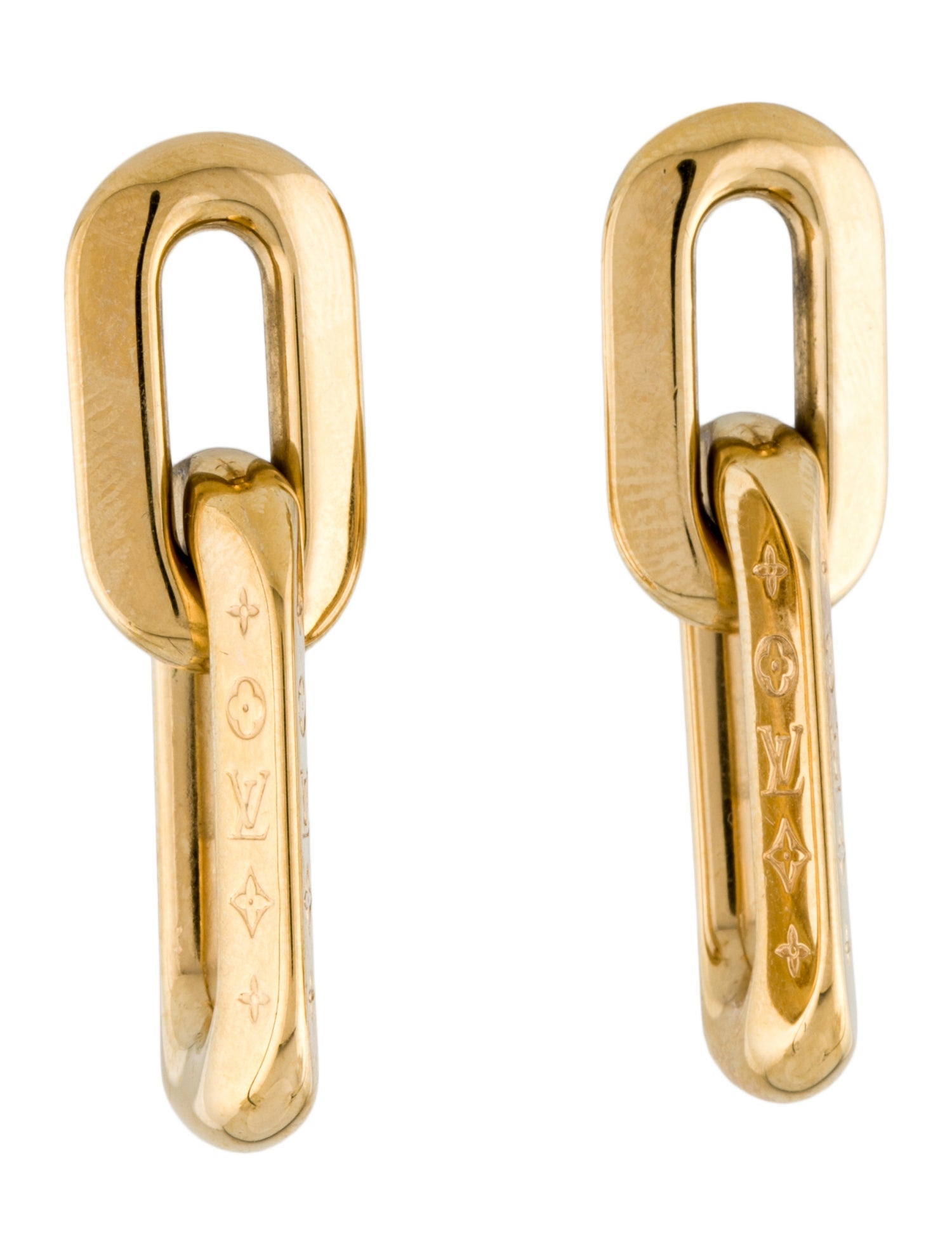 Louis Vuitton LV Edge Double Drop Earrings