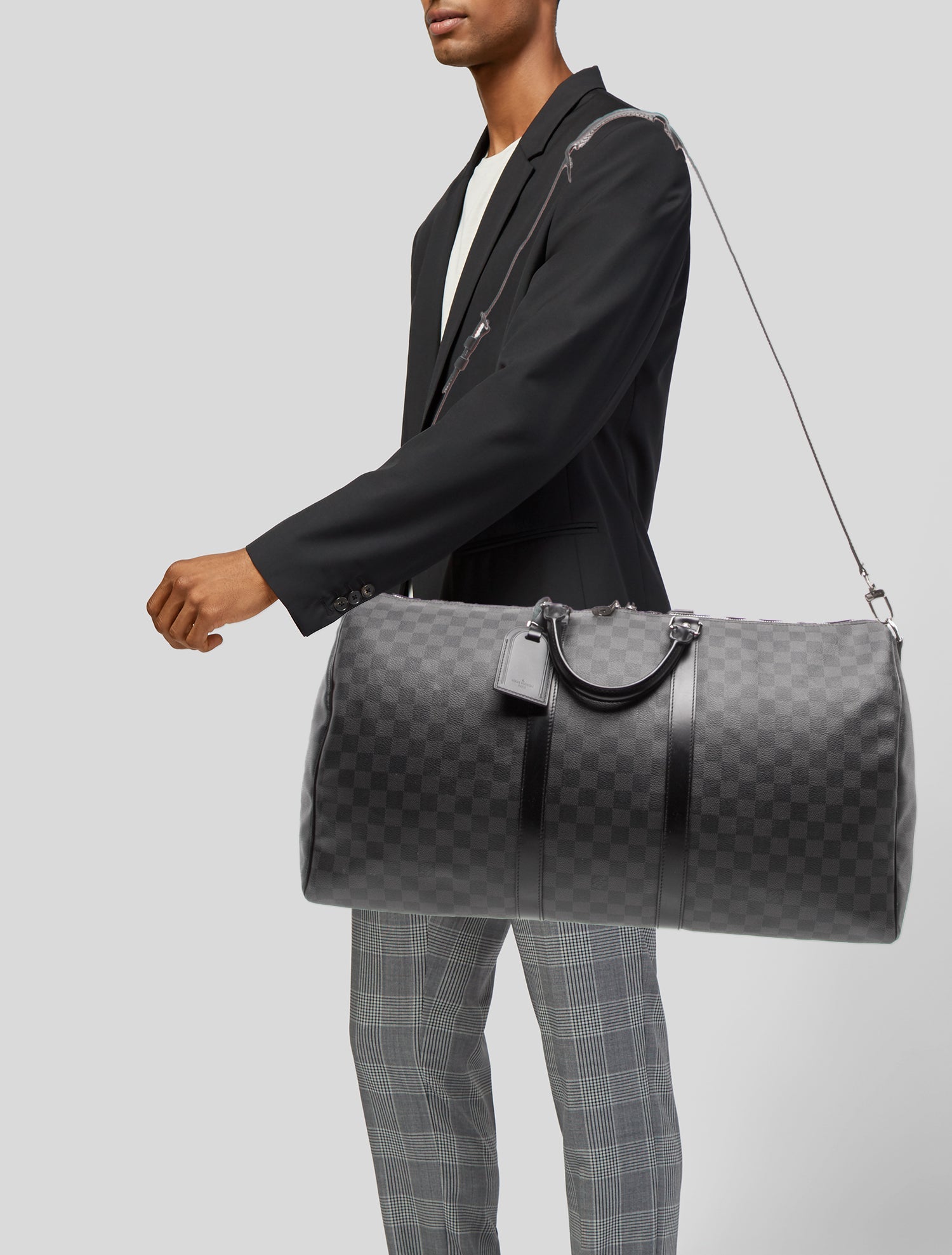 Louis Vuitton Pattern Print Coated Canvas Keepall Bandouliere 55