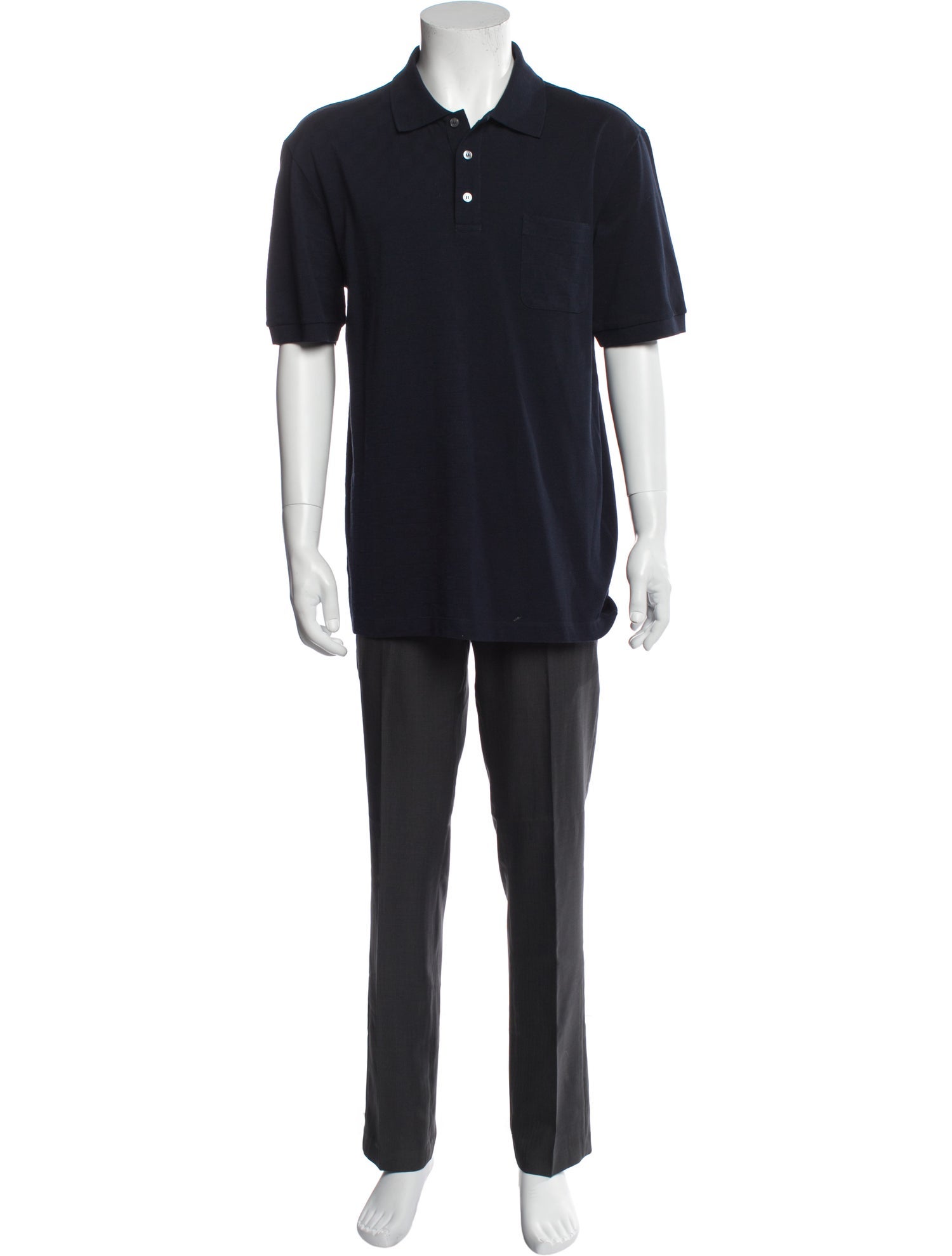 Louis Vuitton 2020 Damier Azur Pattern Polo Shirt