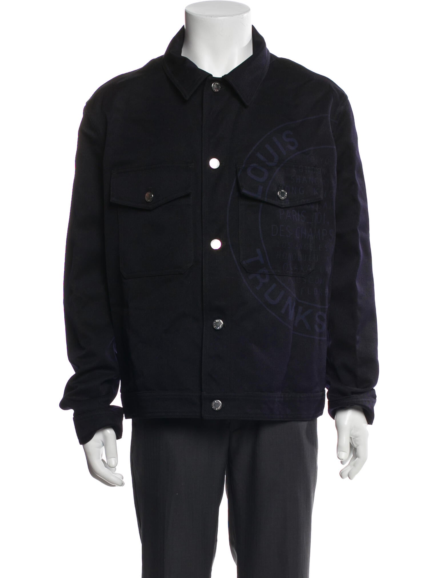 Louis Vuitton 2016 Silk Trucker Denim Jacket