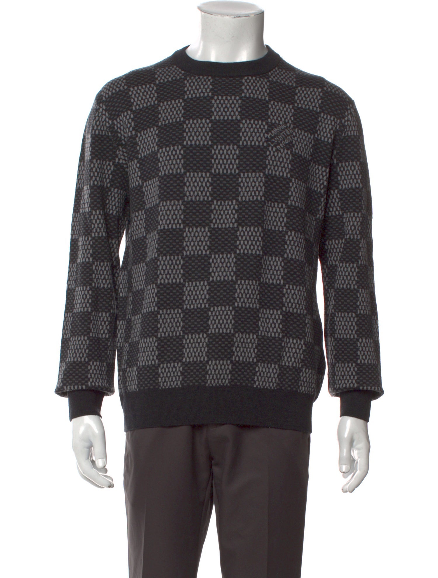 Louis Vuitton 2025 Damier Graphite Pattern Pullover