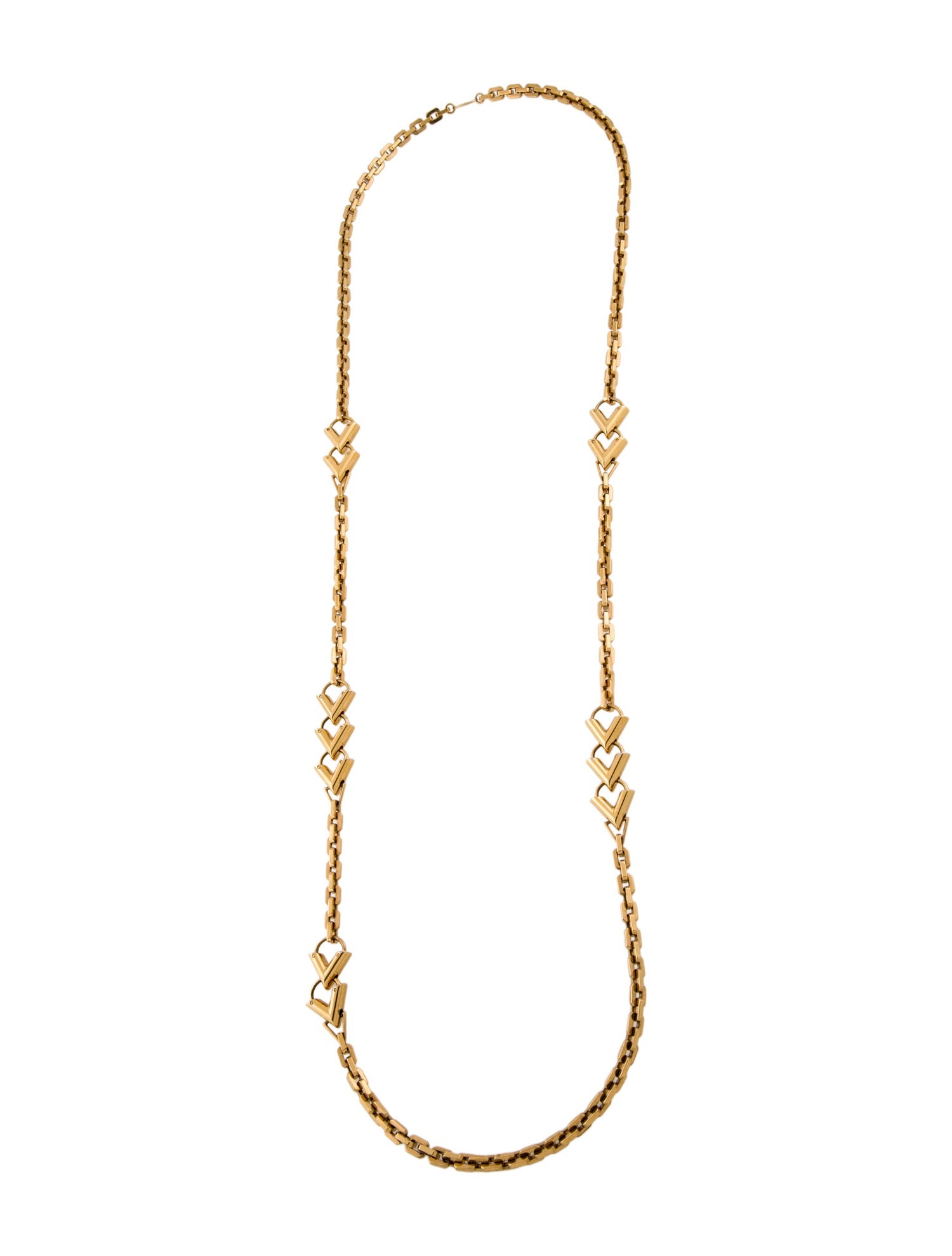 Louis Vuitton V Long Station Necklace