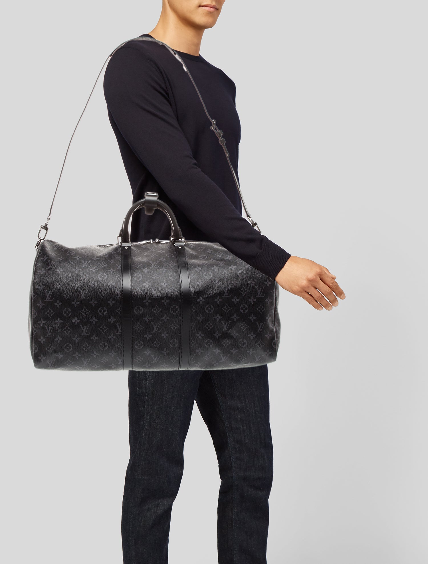 Louis Vuitton LV Monogram Eclipse Keepall Bandoulière 55