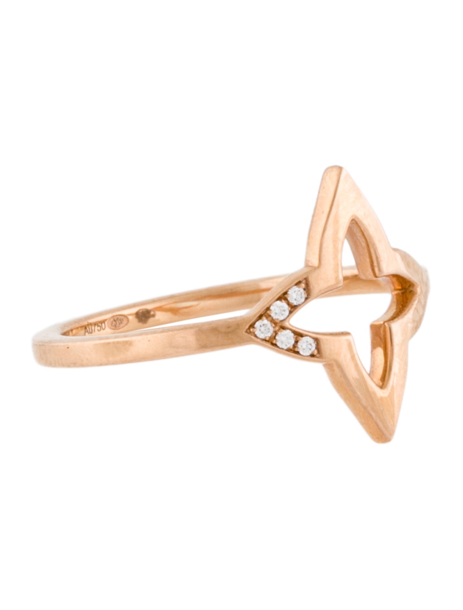 Louis Vuitton 18K Diamond Ombre Blossom Ring