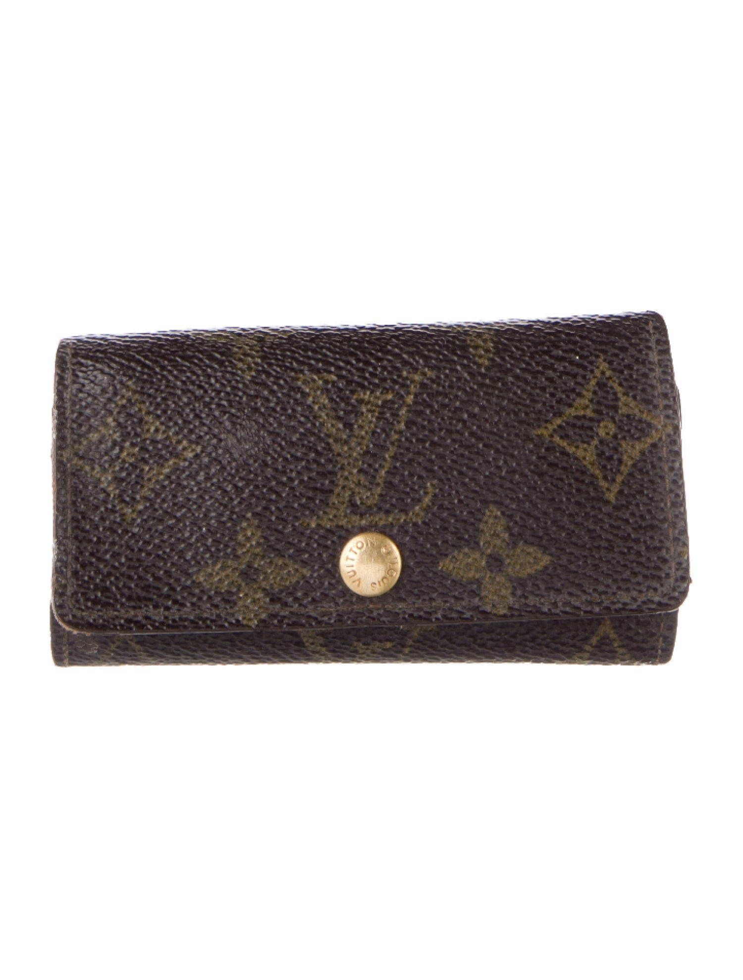 Louis Vuitton brown pattern printed key holder