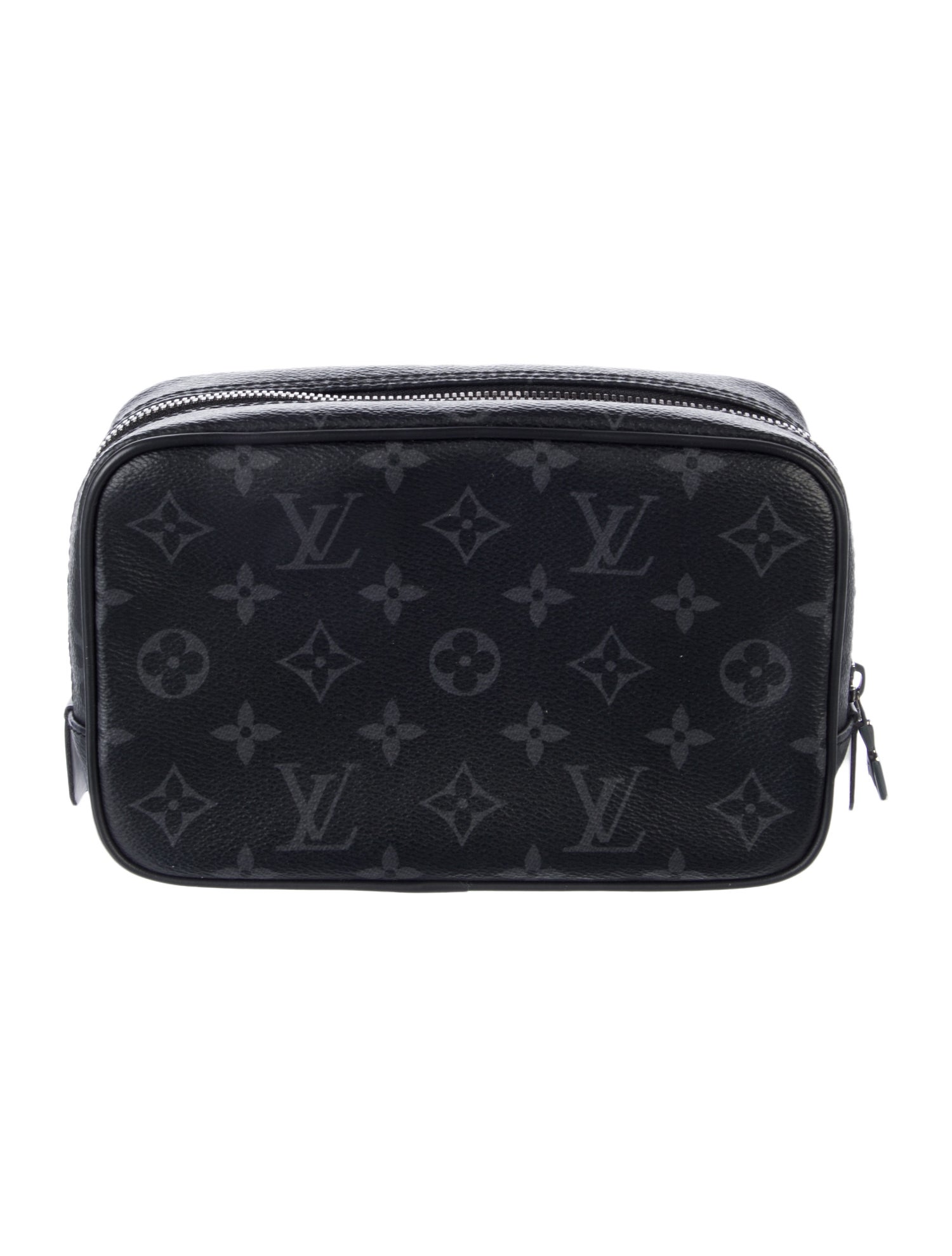 Louis Vuitton men's black pattern printed travel bag