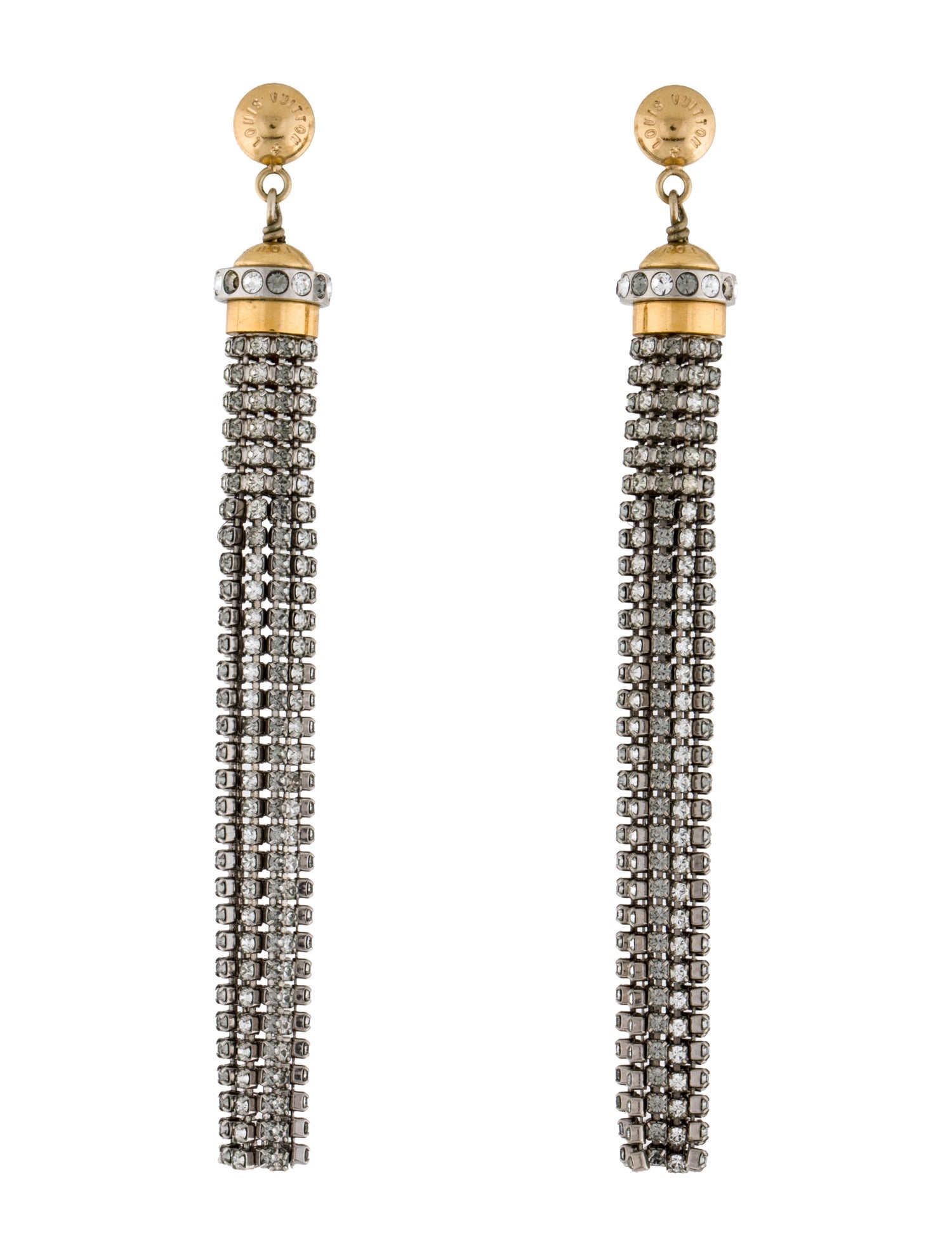 Louis Vuitton Two-Tone Crystal All That Jazz Drop Earrings