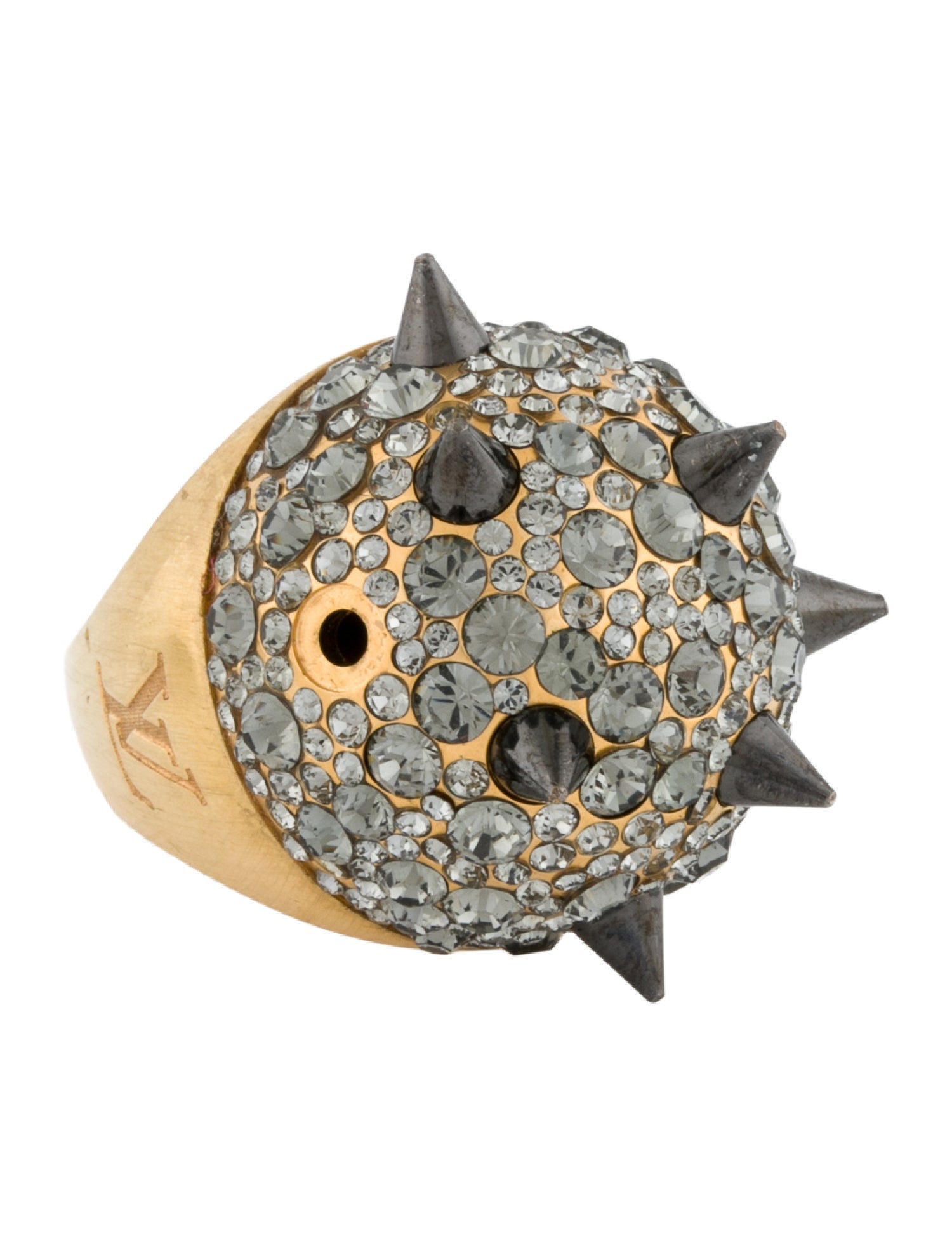 Louis Vuitton Two-Tone Crystal Cocktail Ring