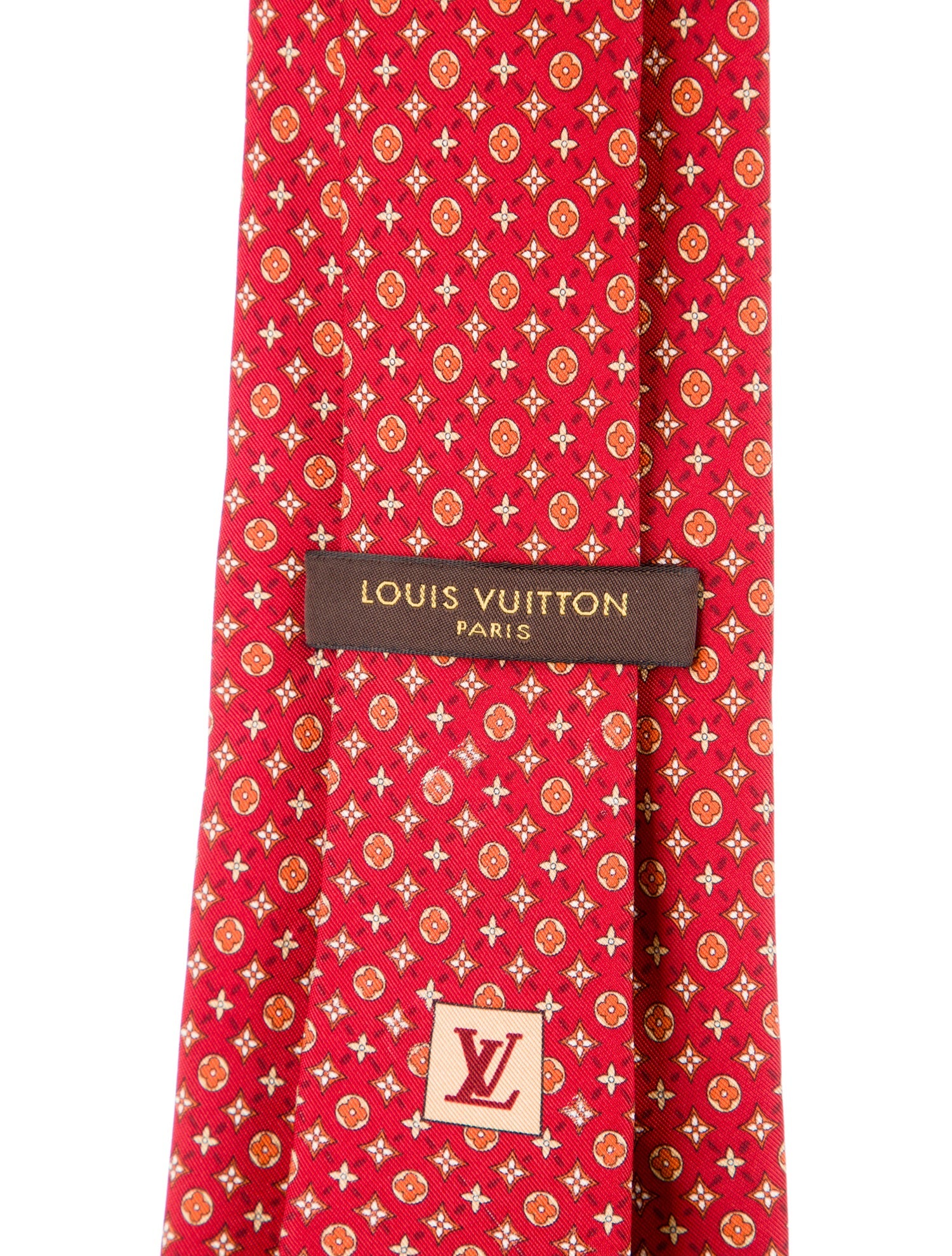 Louis Vuitton pattern silk tie