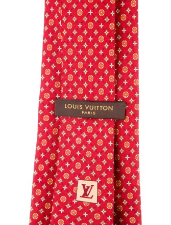 Louis Vuitton pattern silk tie