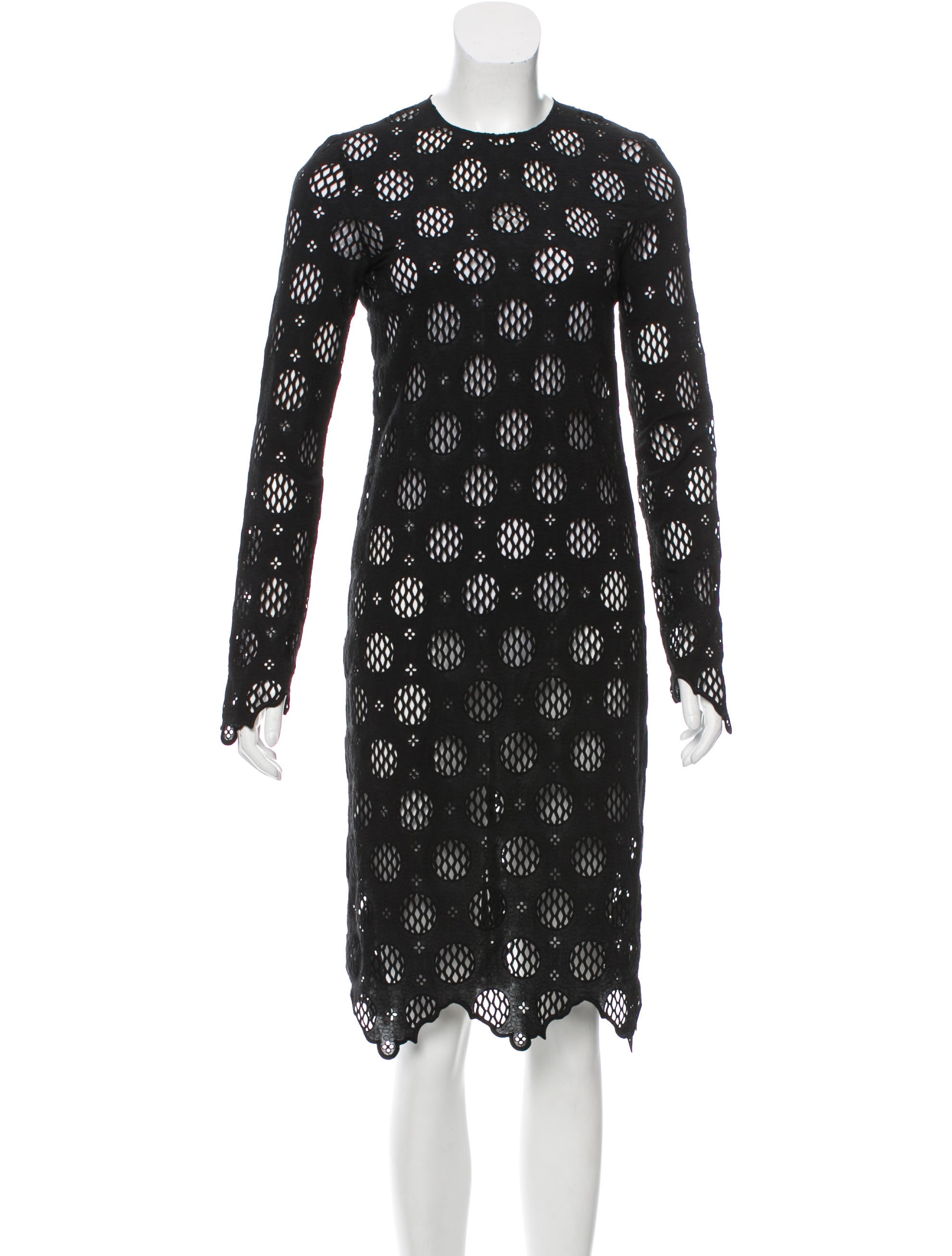 Louis Vuitton Long Sleeve Eyelet Dress Clothing LOU121806 The