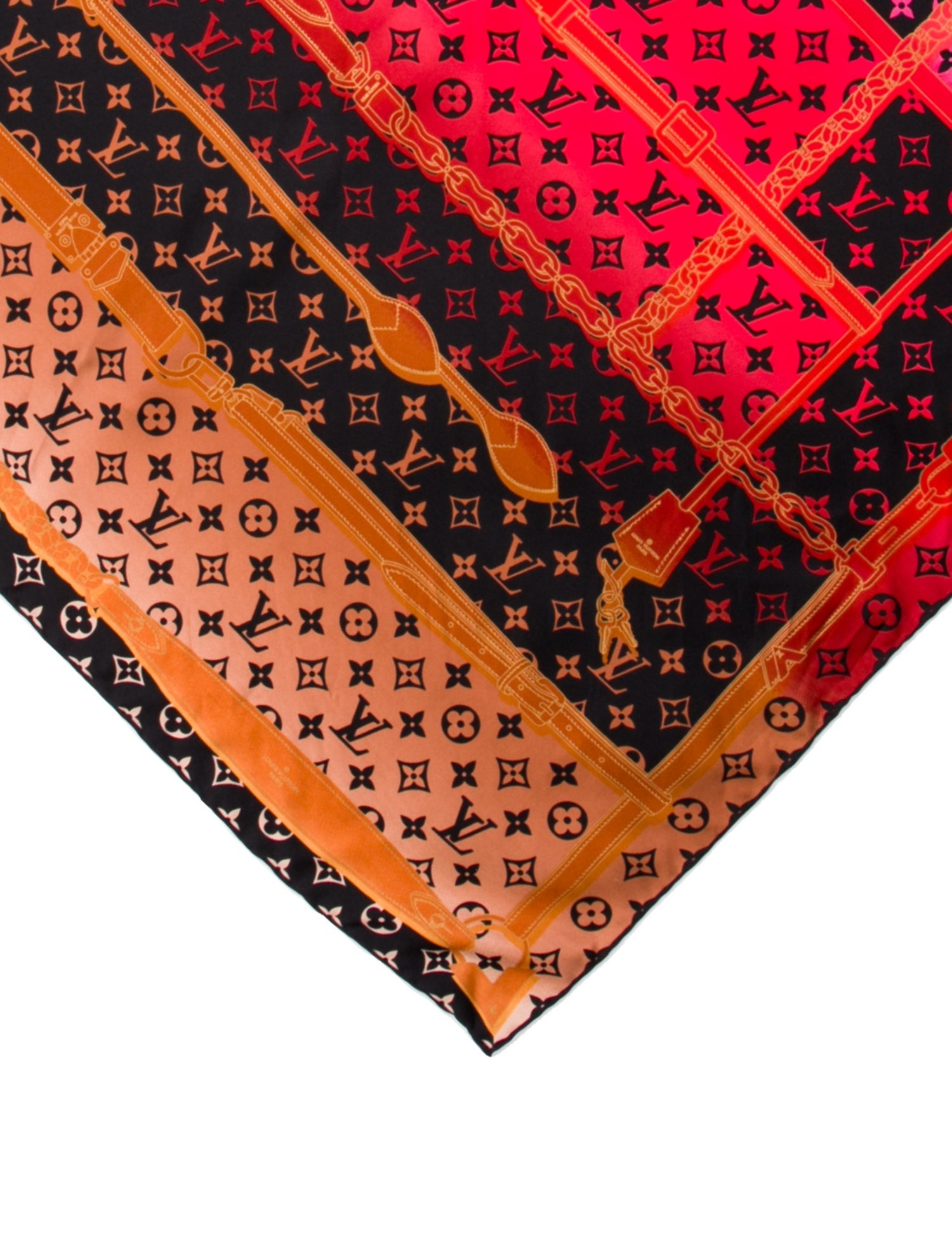 Louis Vuitton Silk Monogram Pattern Scarf