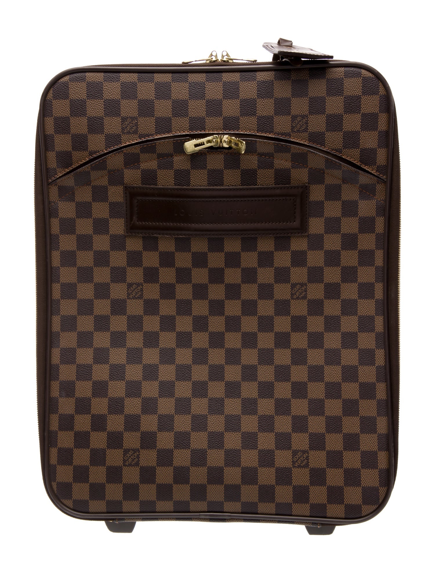 Louis Vuitton Coated Canvas Damier Ebene Pegase 55 Suitcase