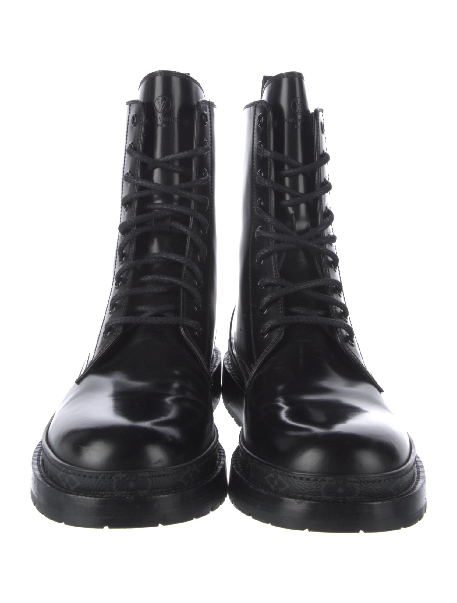 Monogram Eclipse Leather Combat Boots