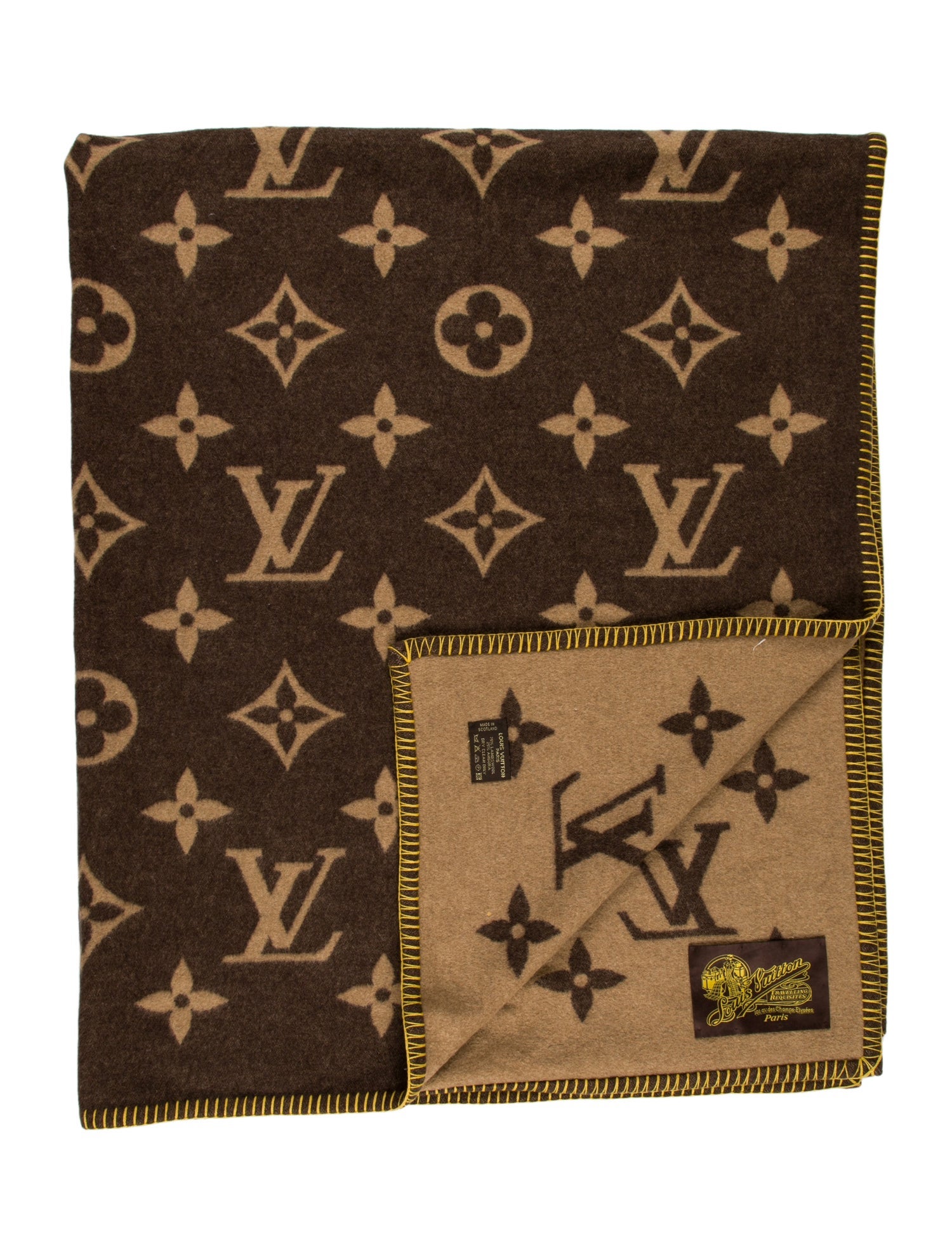 Louis Vuitton Vintage Travelling Requisites Monogram Travel Blanket