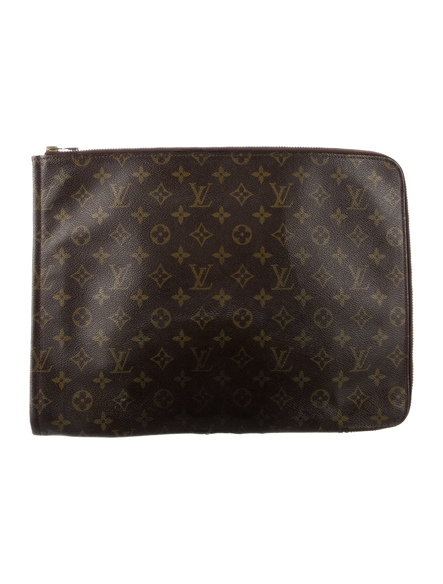 Louis Vuitton Leather Monogram Laptop Case