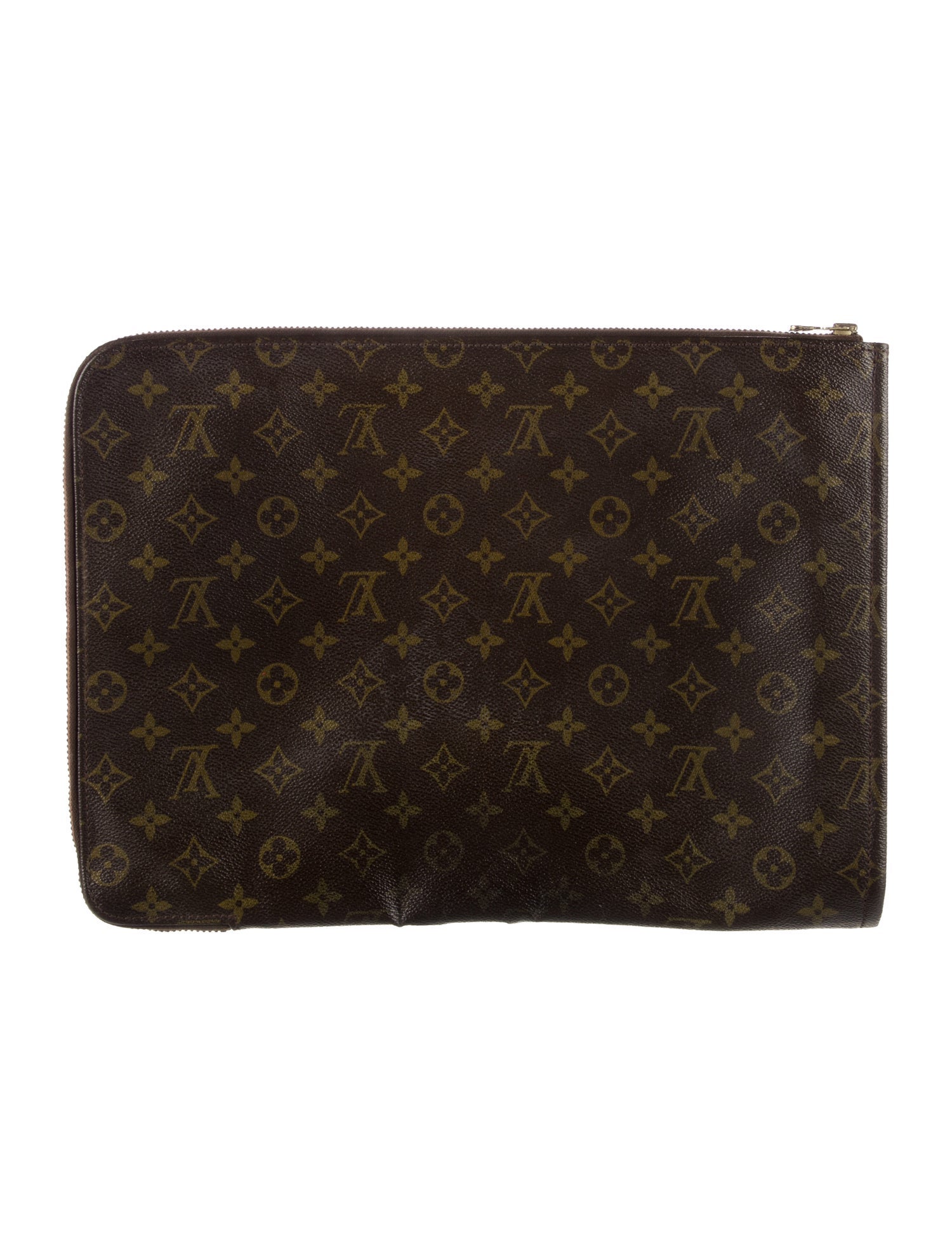 Louis Vuitton Leather Monogram Laptop Case