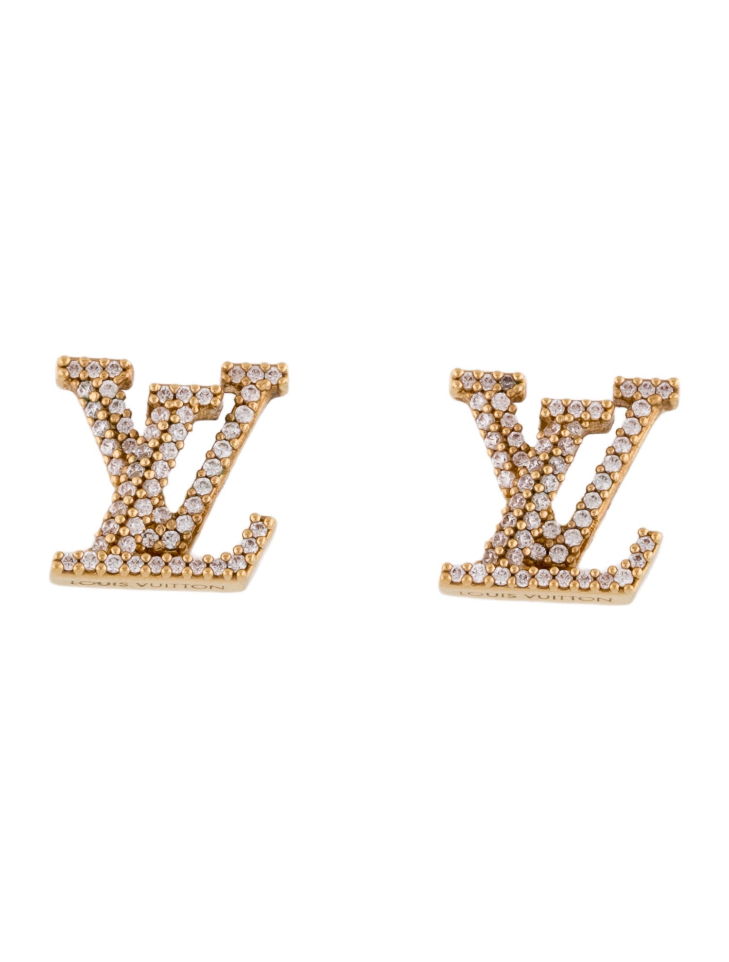 Louis Vuitton Crystal LV Iconic Stud Earrings
