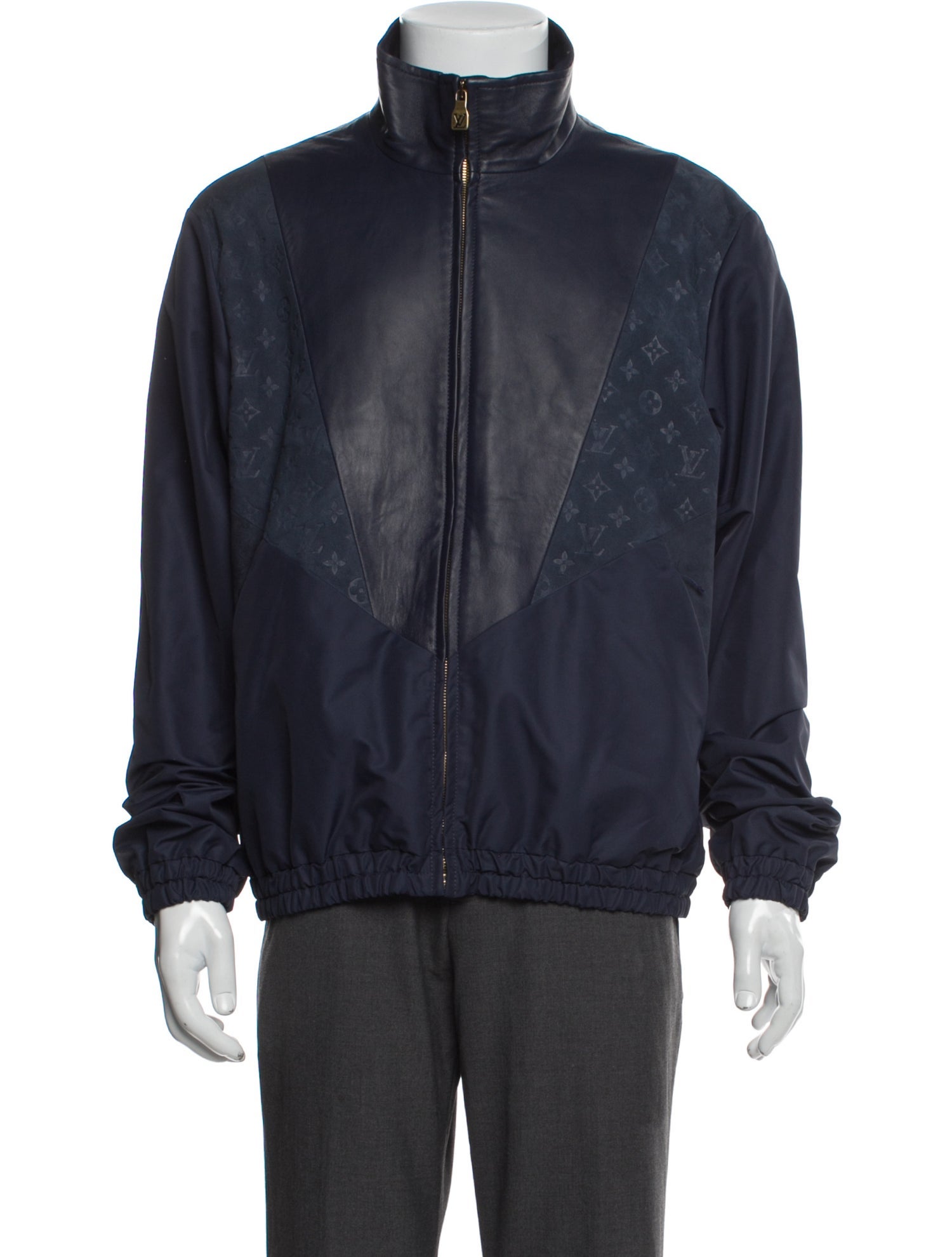 Louis Vuitton 2026 Leather Mix Track Windbreaker