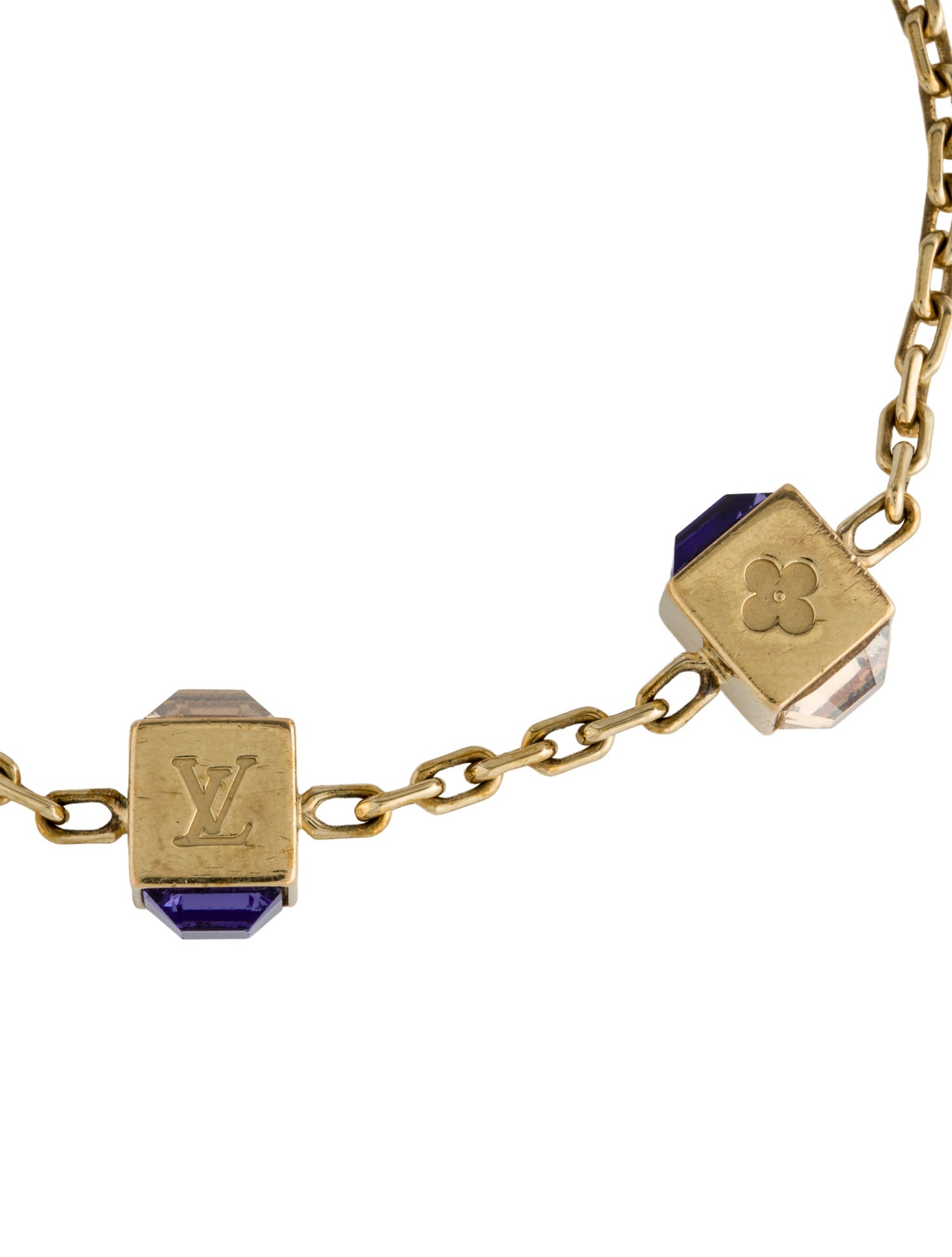 Louis Vuitton Crystal Gamble Link Bracelet