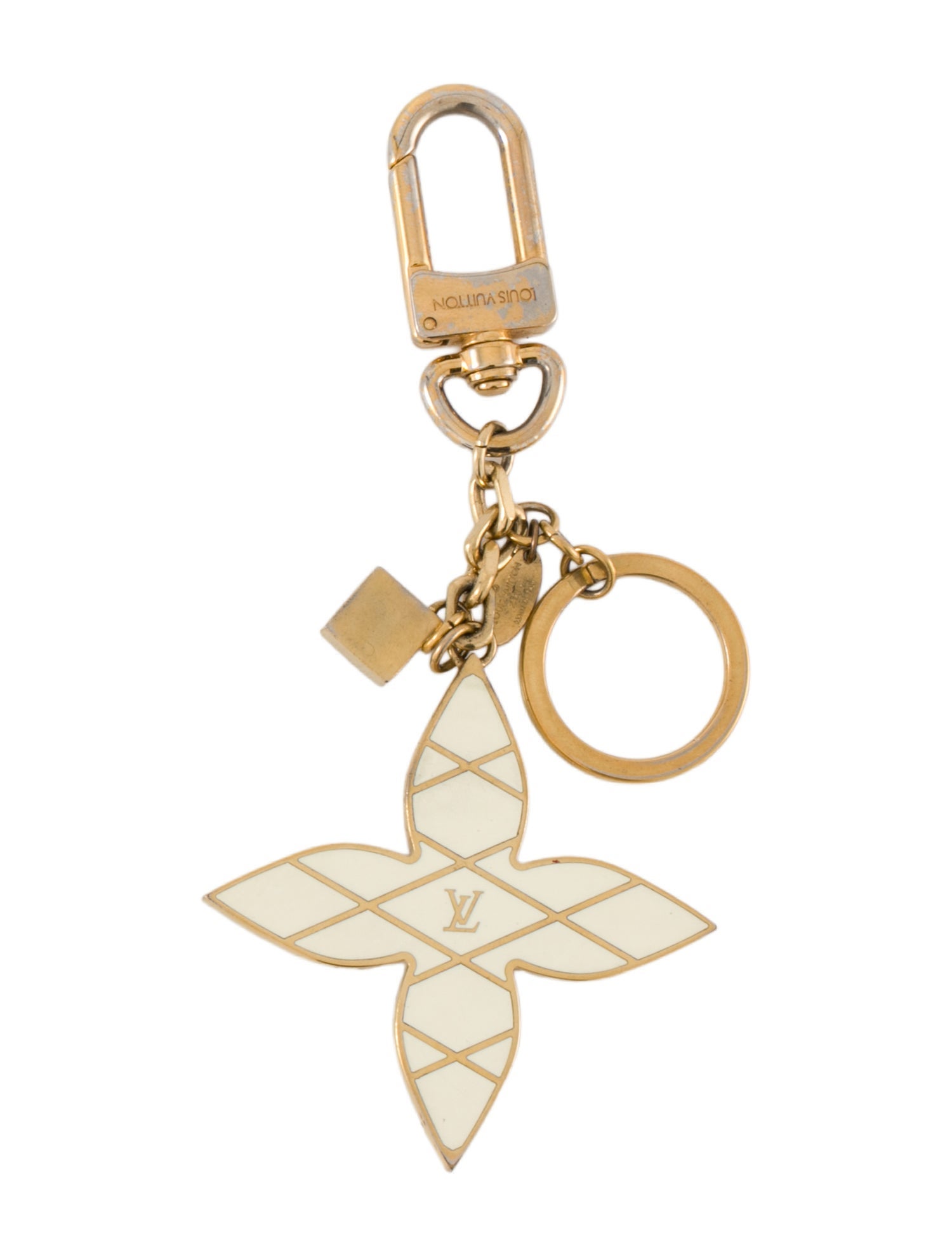 Louis Vuitton Malletage Flower Bag Charm & Key Holder