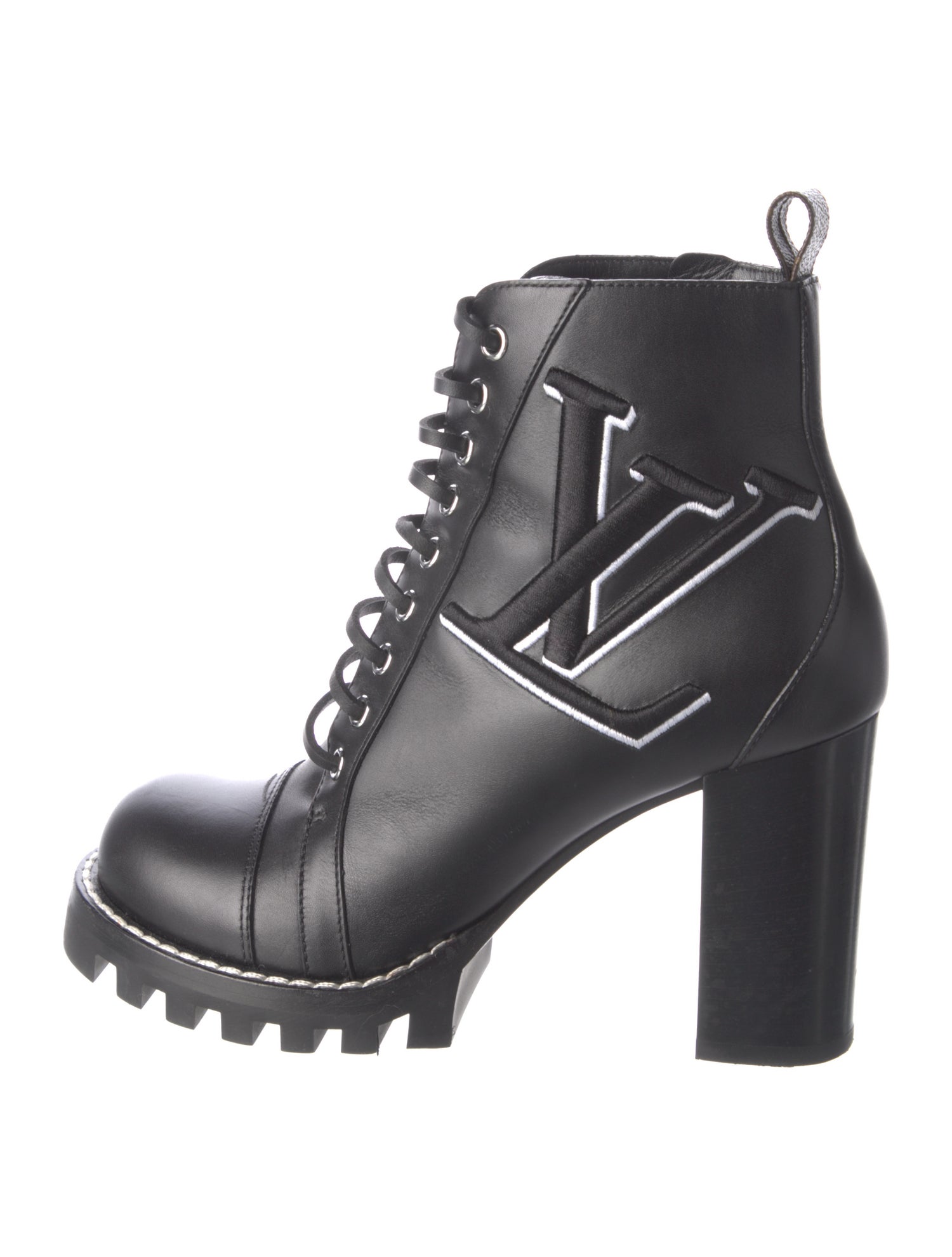 Louis Vuitton 2018 LV Monogram Lace-Up Boots