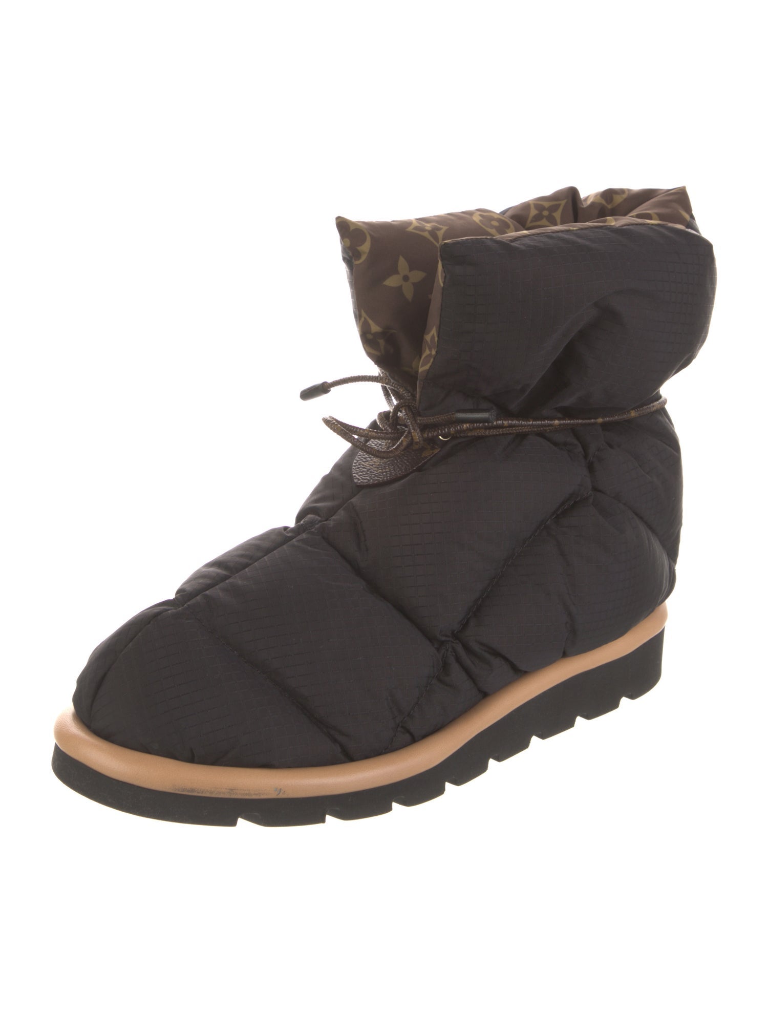 Louis Vuitton LV Monogram Nylon Lace-Up Boots